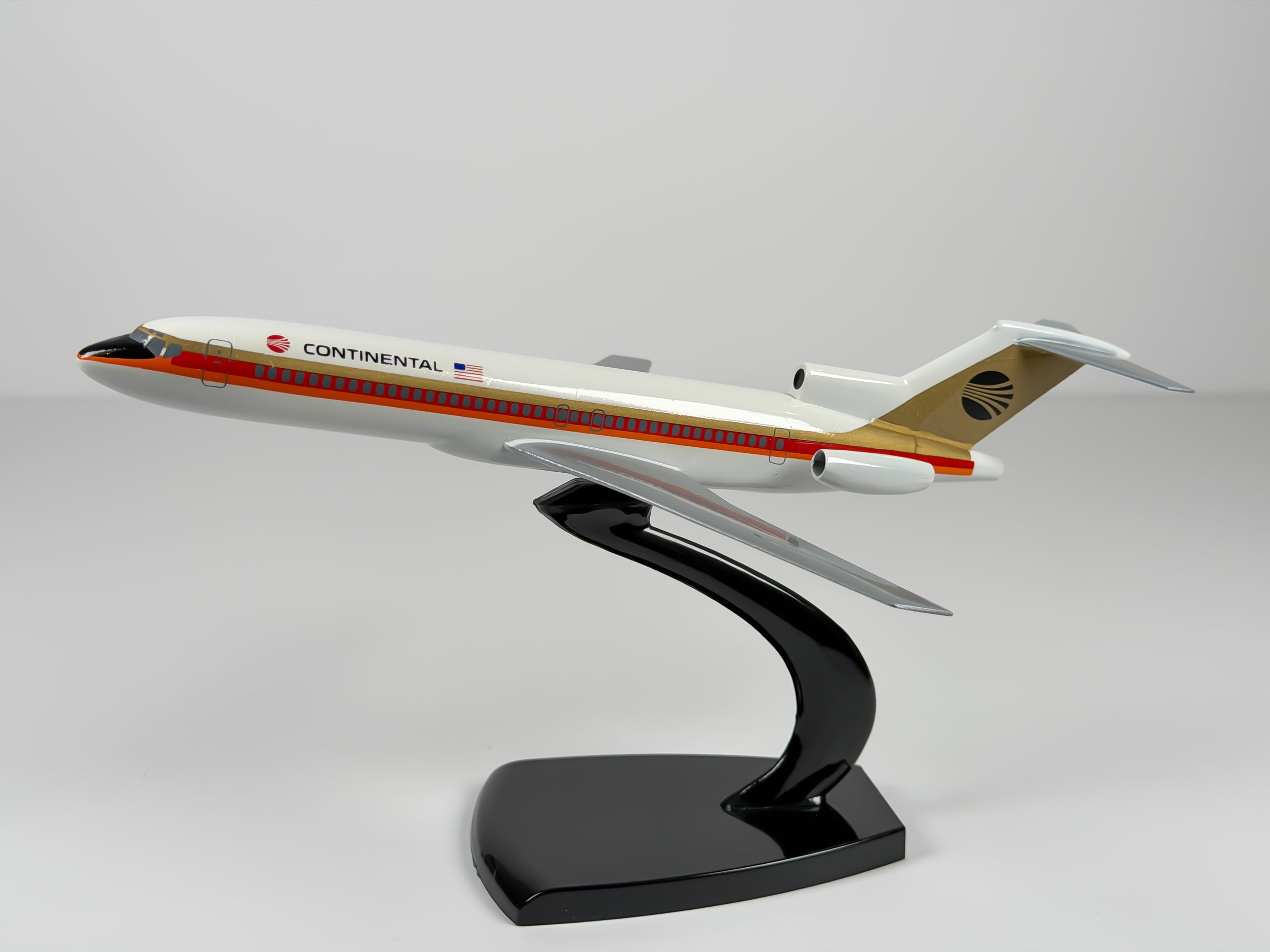 1:200 Continental Airlines Boeing 727-200 - Black Meatball | Air Jet Advance