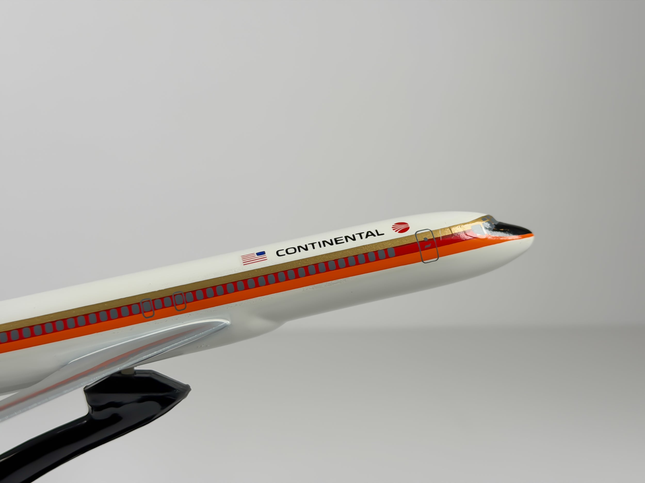 1:200 Continental Airlines Boeing 727-200 - Black Meatball | Air Jet Advance
