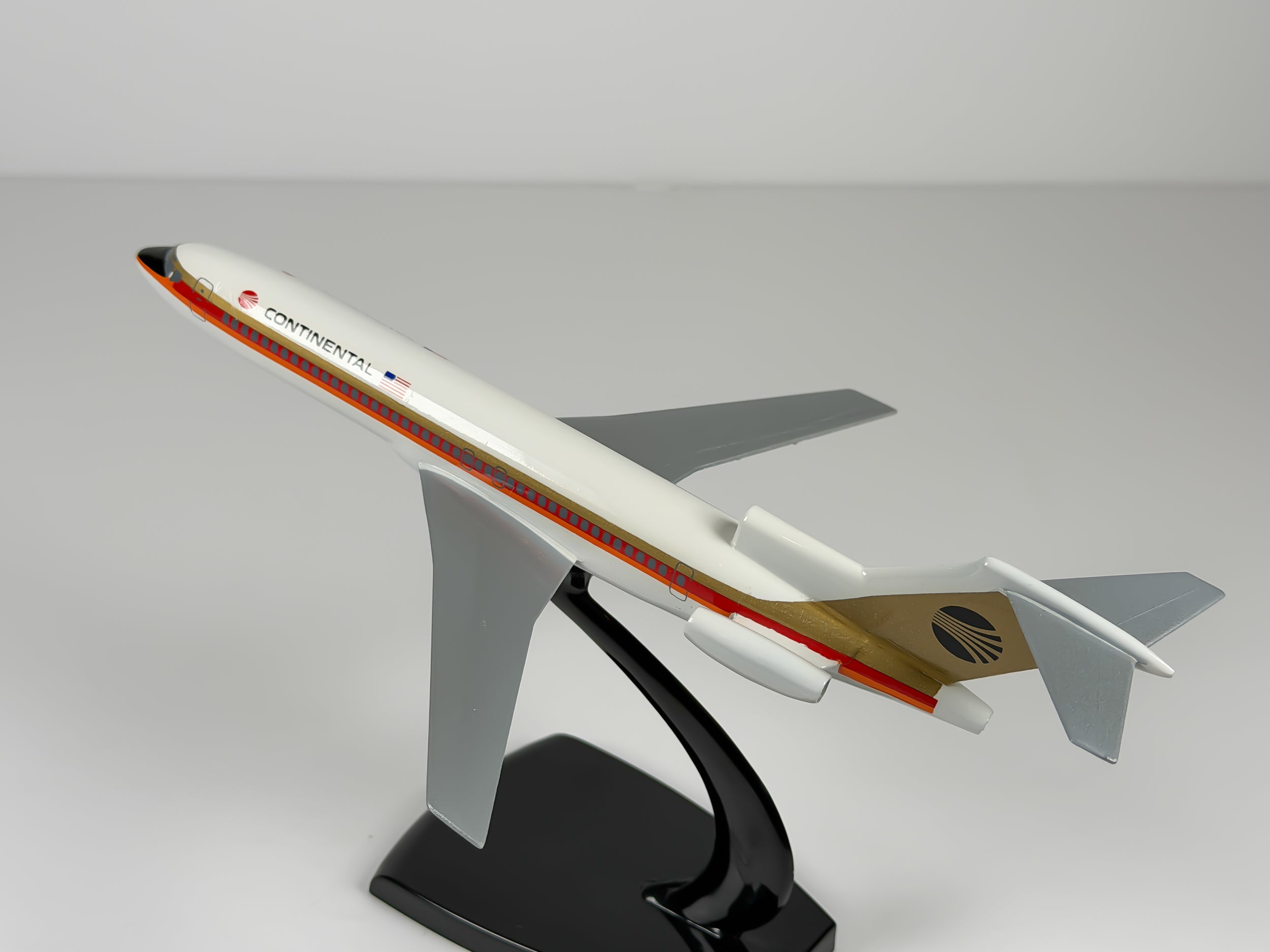 1:200 Continental Airlines Boeing 727-200 - Black Meatball | Air Jet Advance