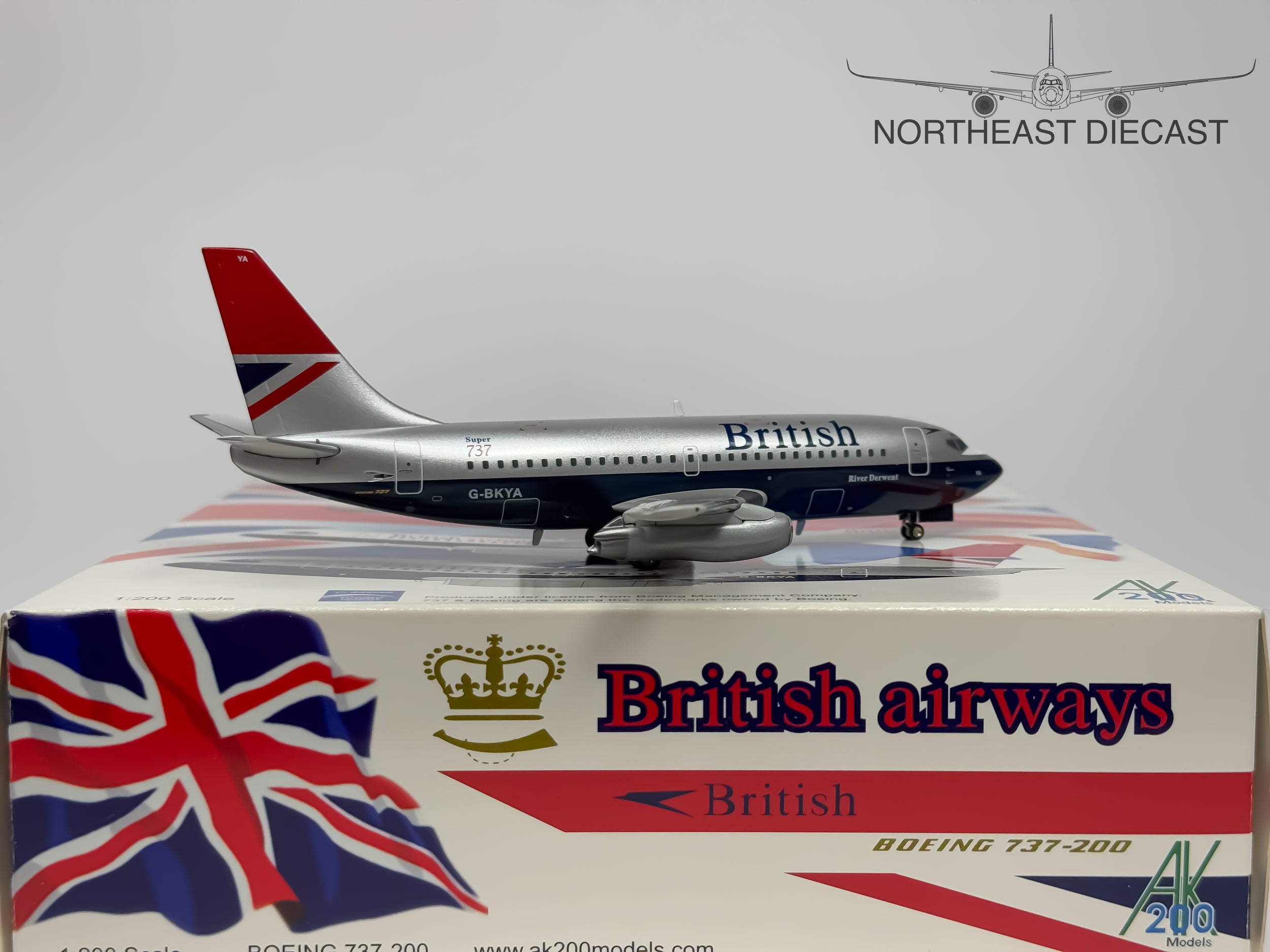 British Airways Boeing 737-200 1:200 Inflight200 G-BKYA (AK011)