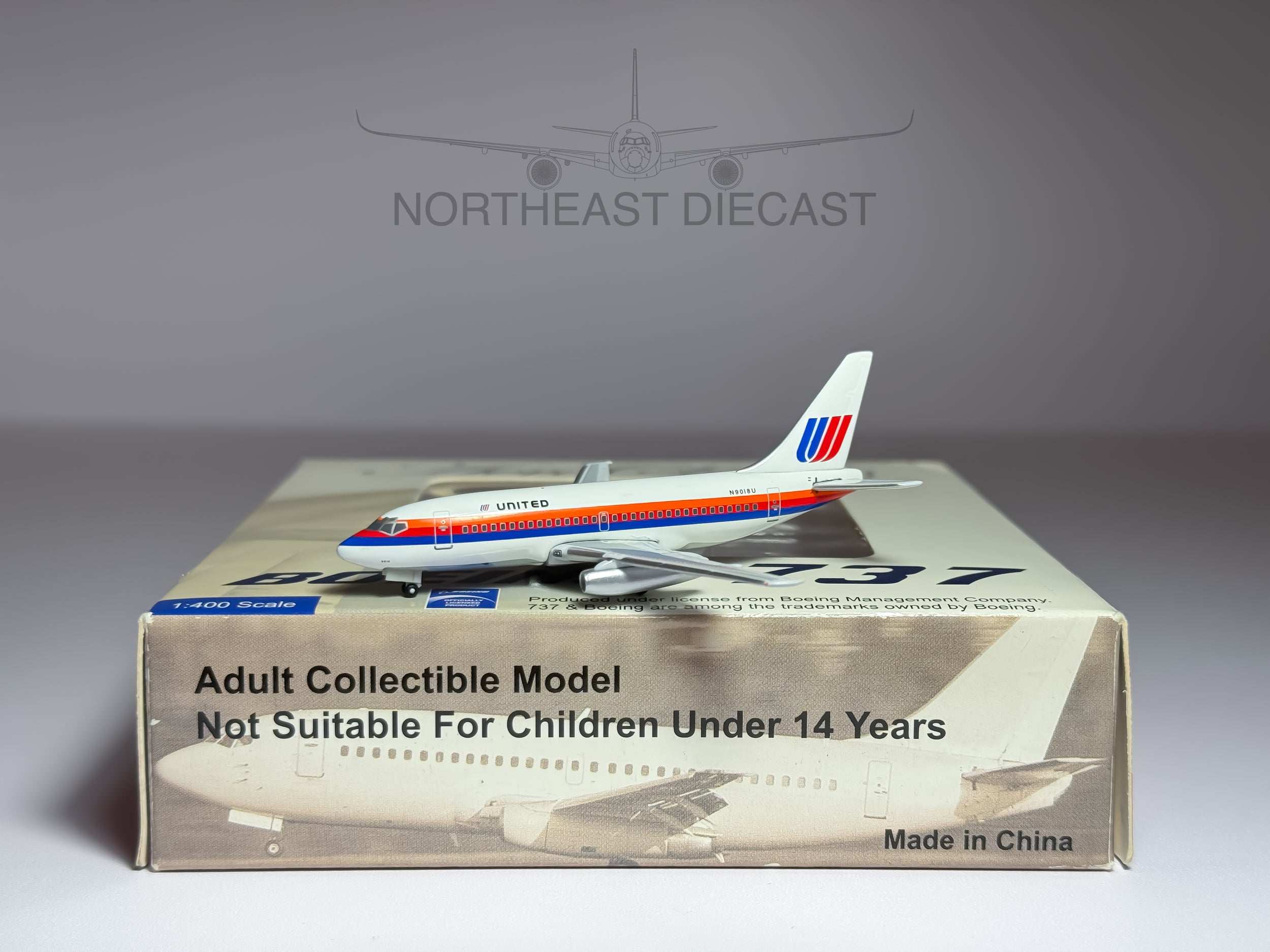 United Airlines Boeing 737-200 1:400 Aeroclassics N9018U (AM012)