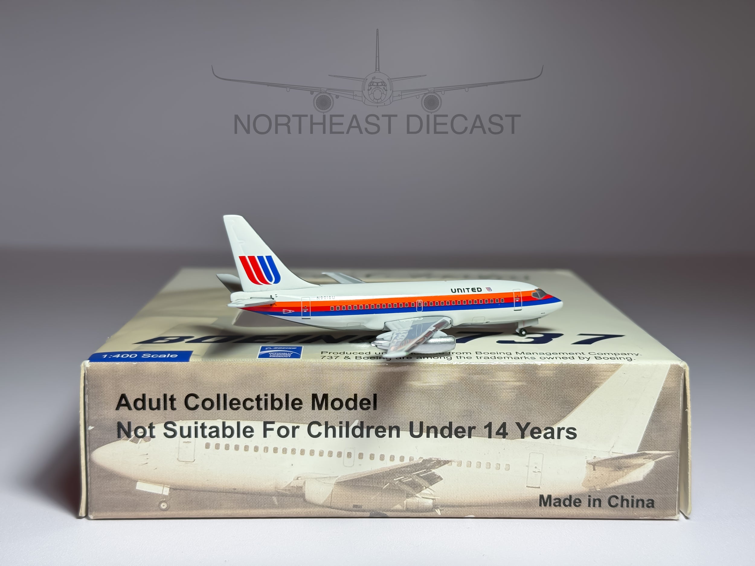 United Airlines Boeing 737-200 1:400 Aeroclassics N9018U (AM012)