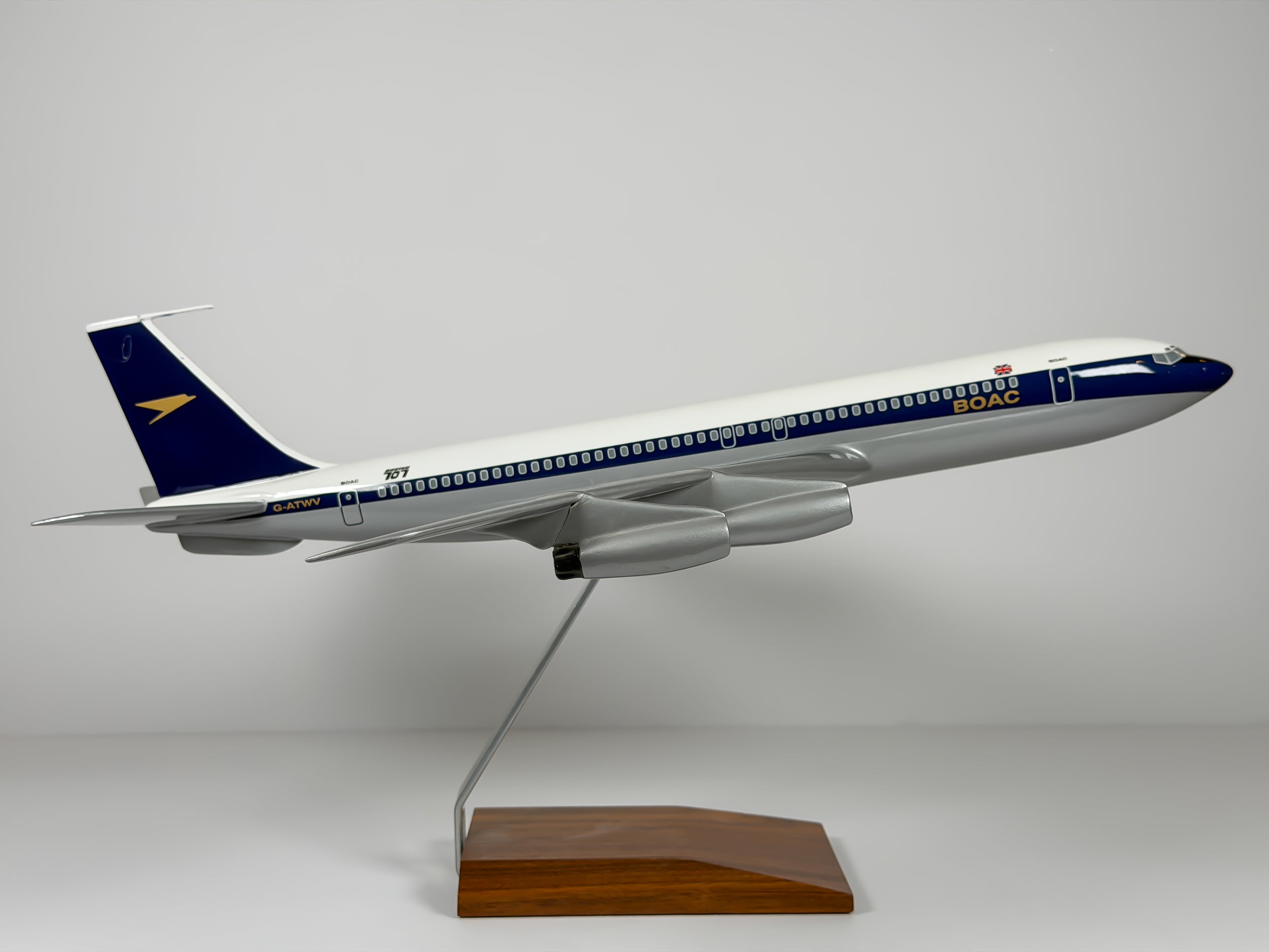 1:100 BOAC Boeing 707-300 (G-ATWV) - Golden Speedbird | Atlantic Models