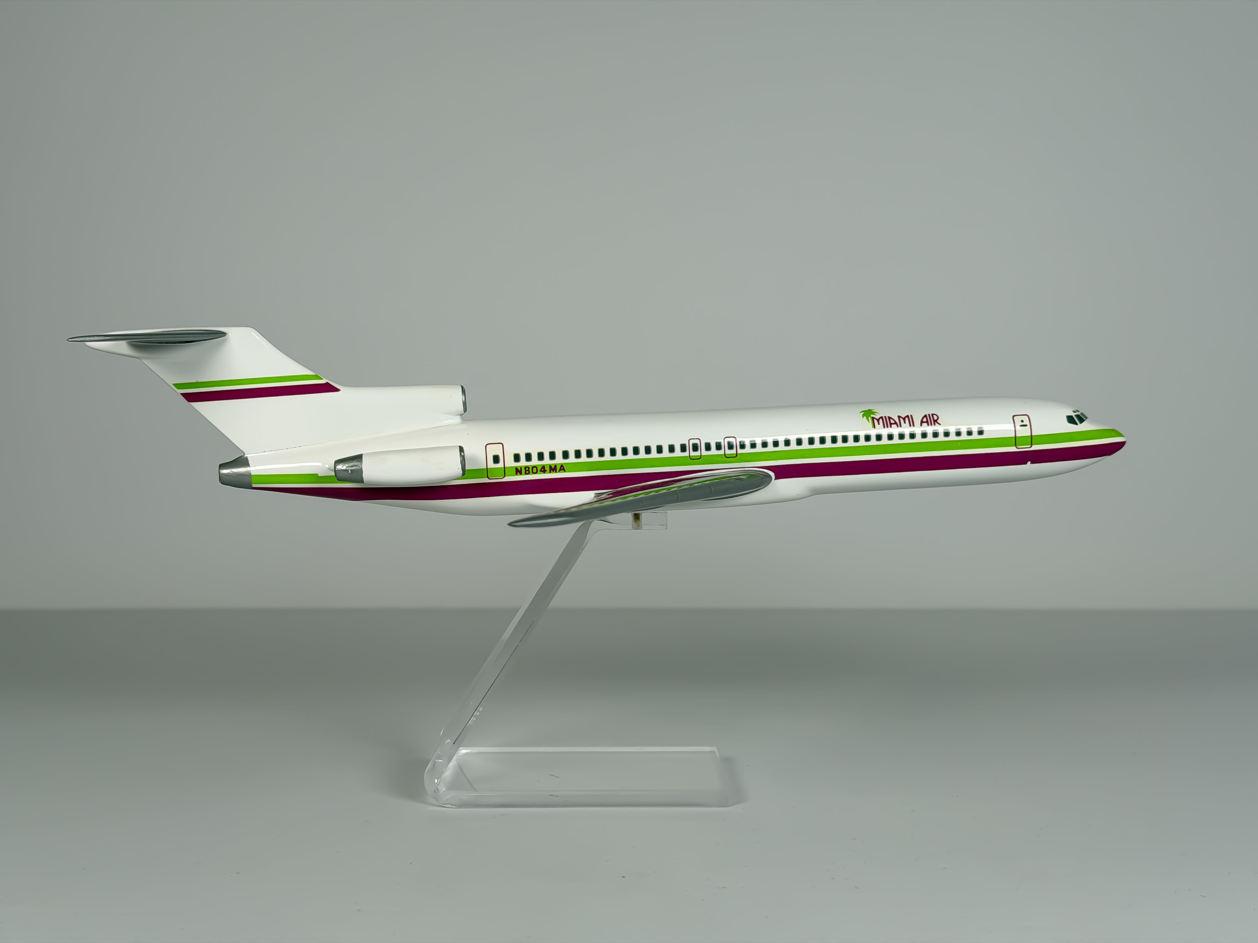 1:150 Miami Air Boeing 727-200 (N804MA) - Green/Purple | Atlantic Models