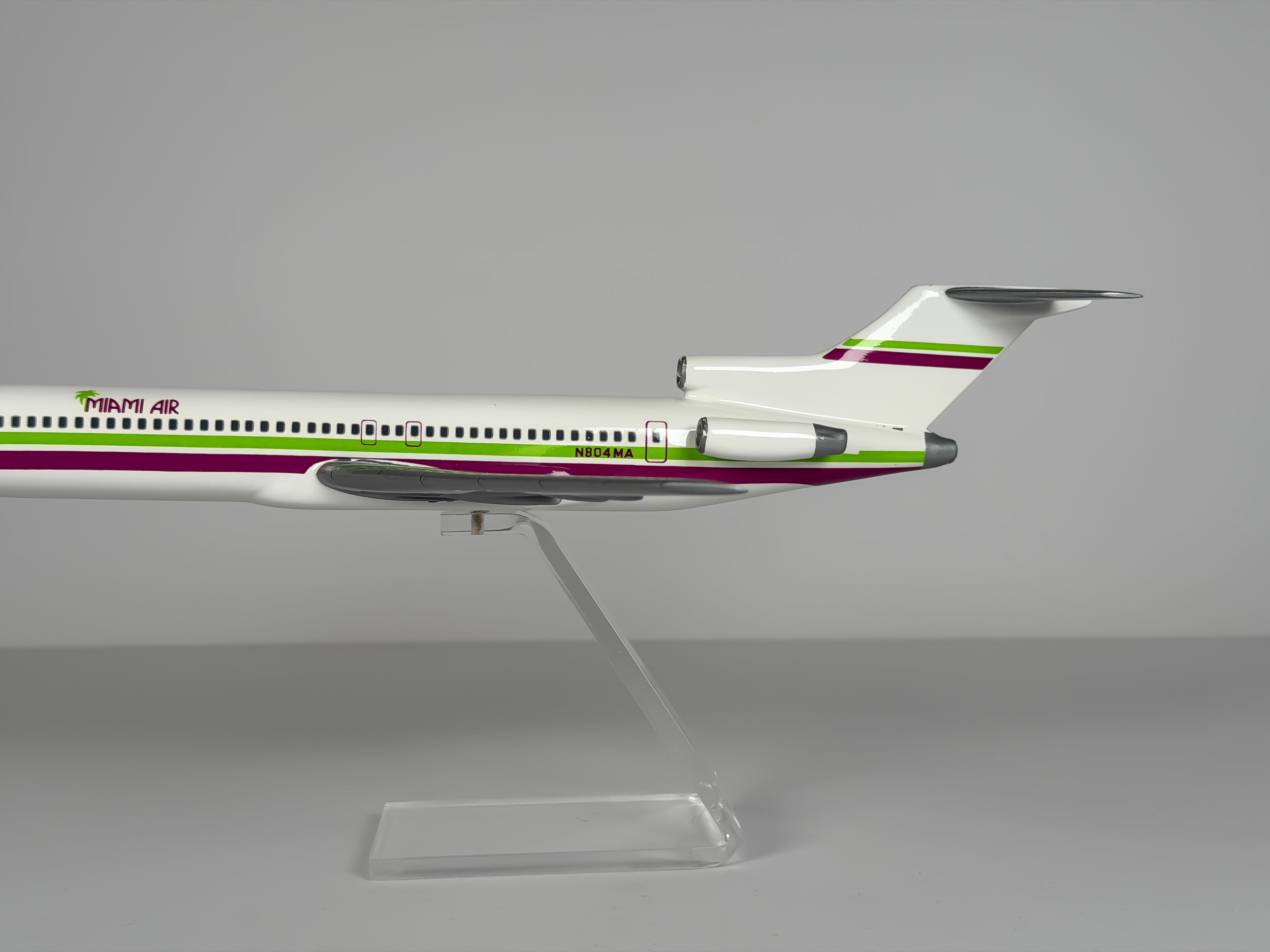 1:150 Miami Air Boeing 727-200 (N804MA) - Green/Purple | Atlantic Models