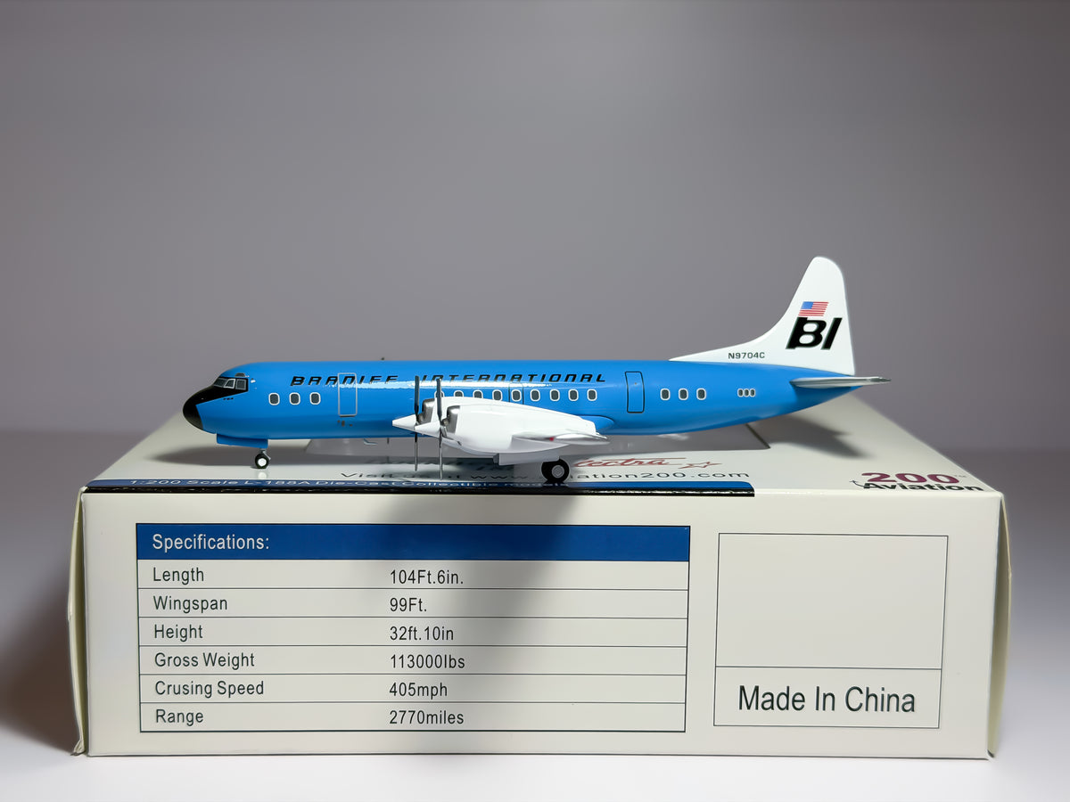 Braniff International Lockheed L-188A Electra 1:200 Aviation200 N9704C (AV2188002)