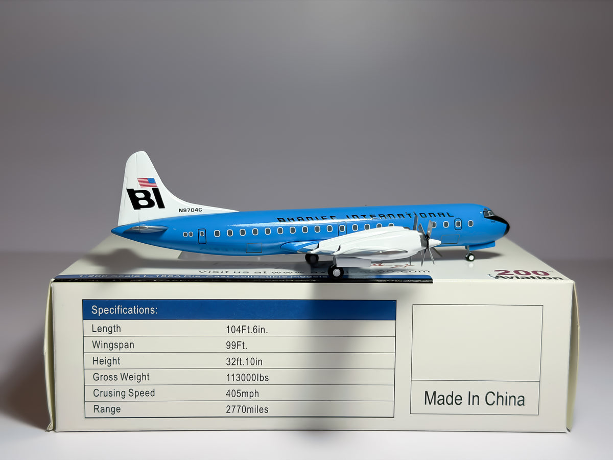 Braniff International Lockheed L-188A Electra 1:200 Aviation200 N9704C (AV2188002)