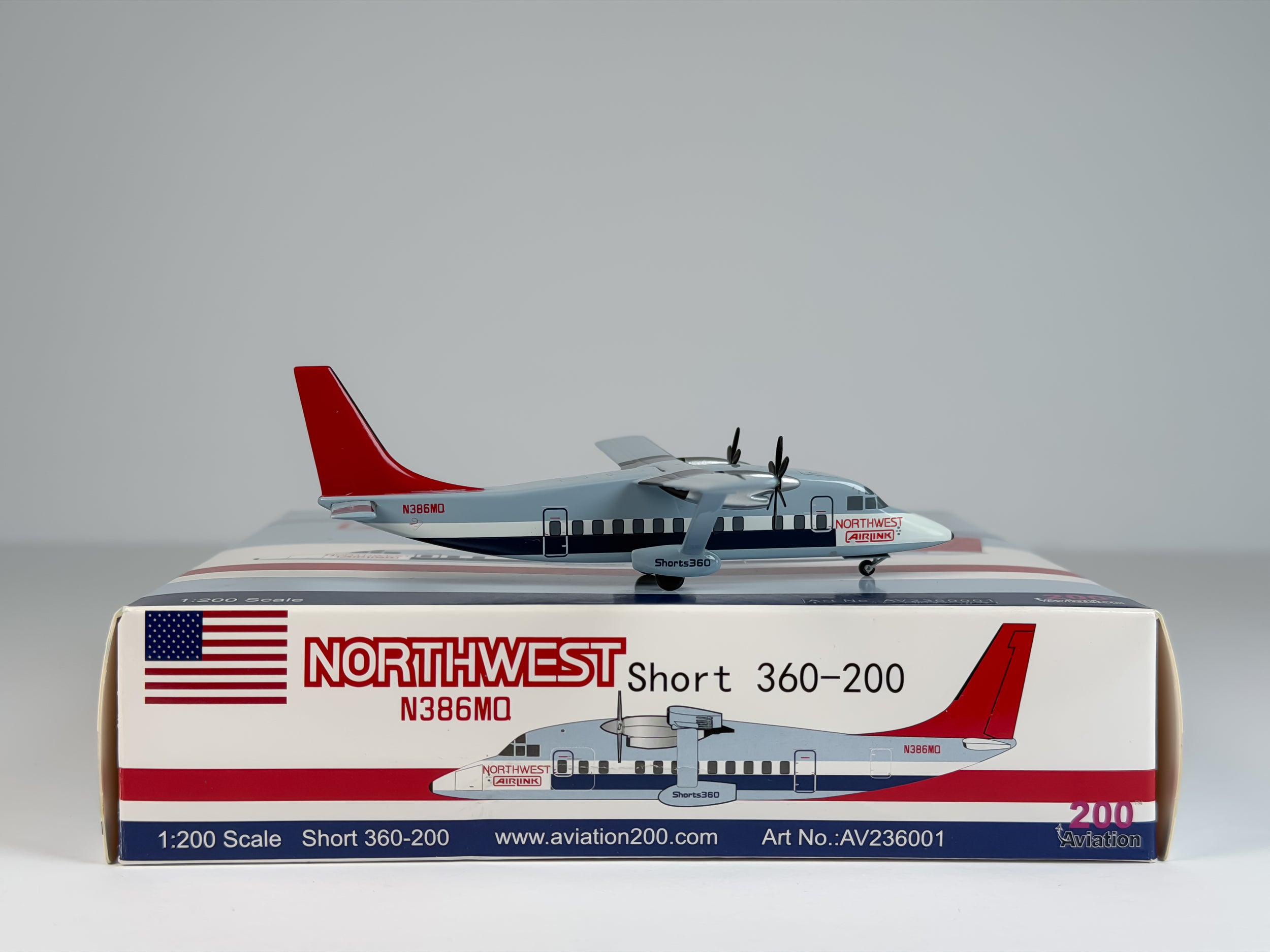 Northwest Airlink Shorts 360 1:200 Aviation200 N386MQ (AV2360001)