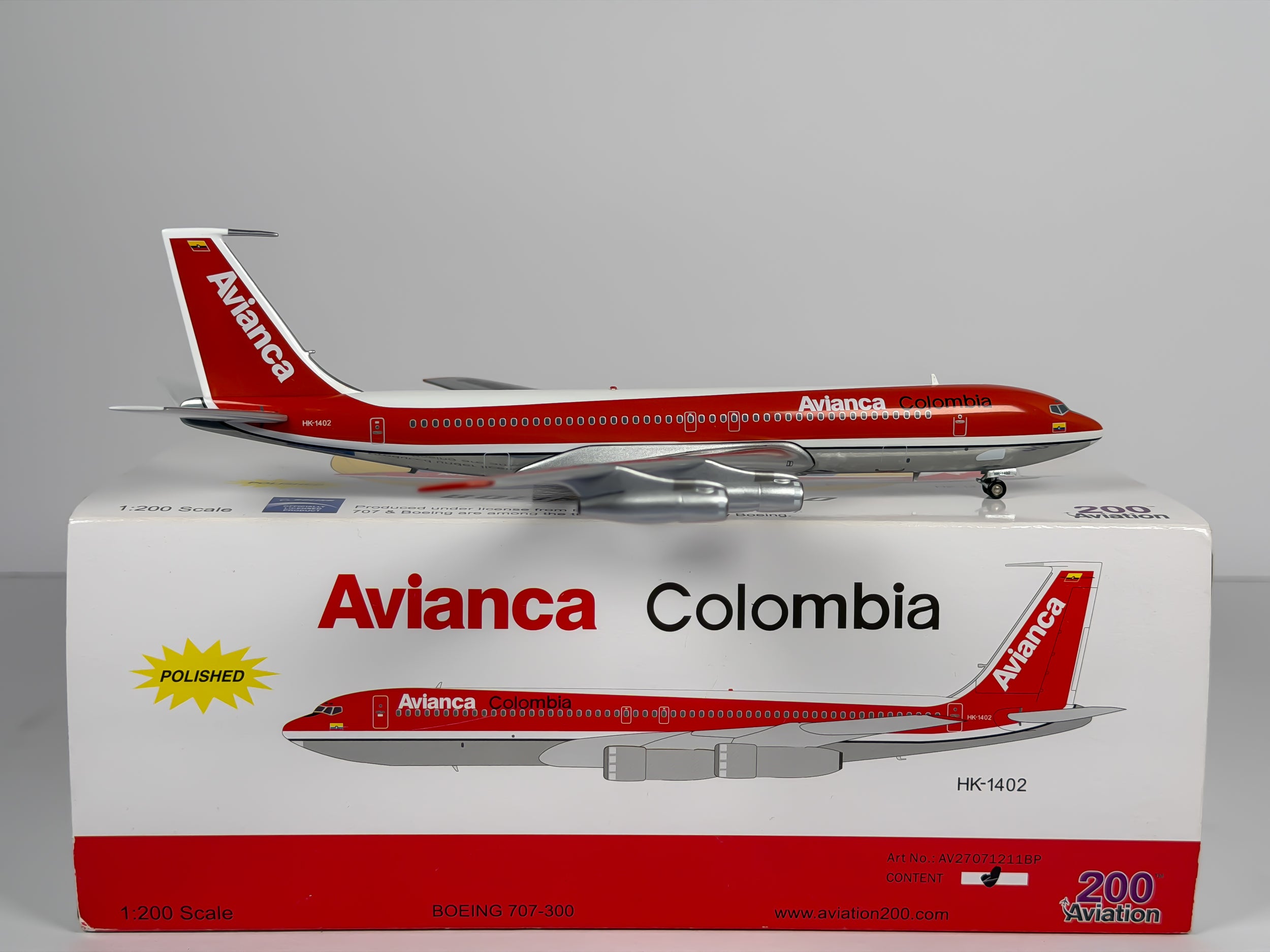 Avianca Colombia Boeing 707-300 1:200 Aviation200 HK-1402 (AV27071211BP)
