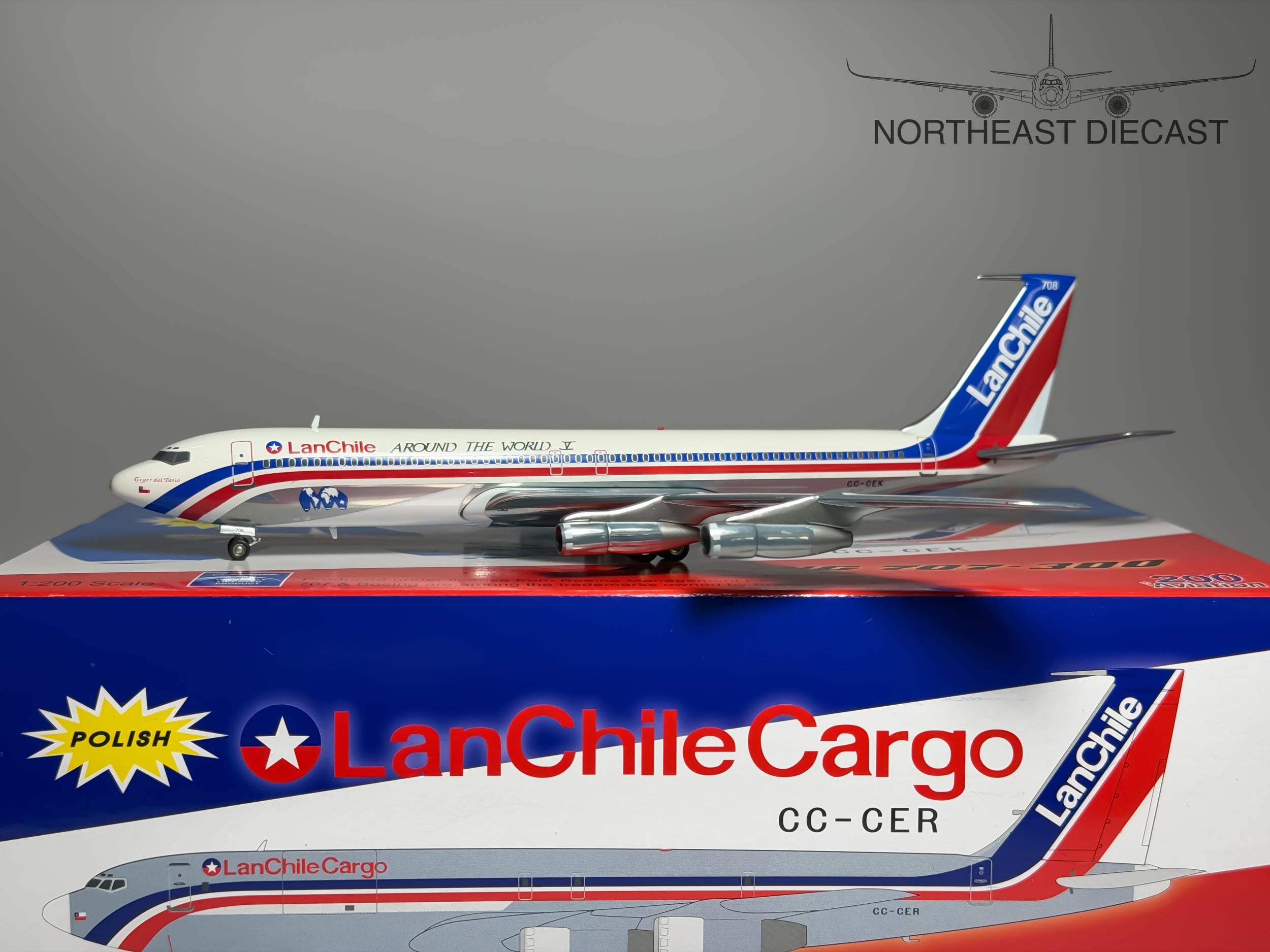 LAN Chile Boeing 707-300 1:200 Aviation200 CC-CEK (AV2707675)