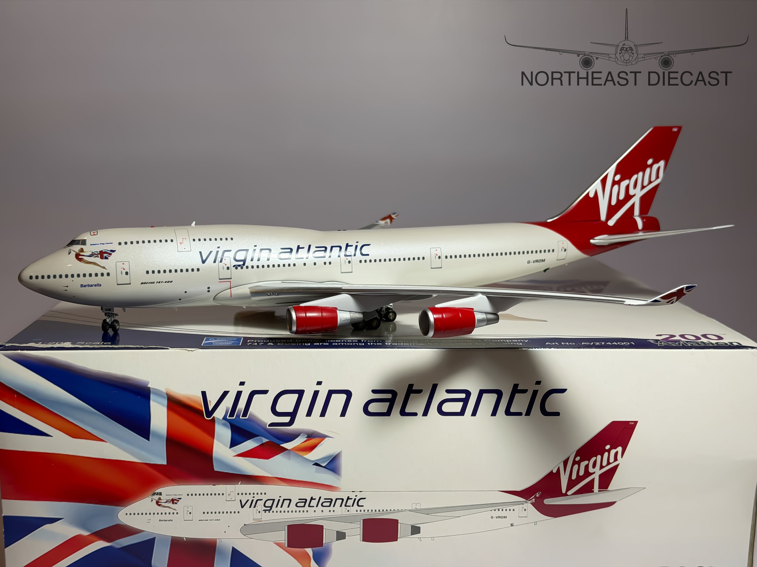 Virgin Atlantic Boeing 747-400 1:200 Aviation200 G-VROM (AV2744001)