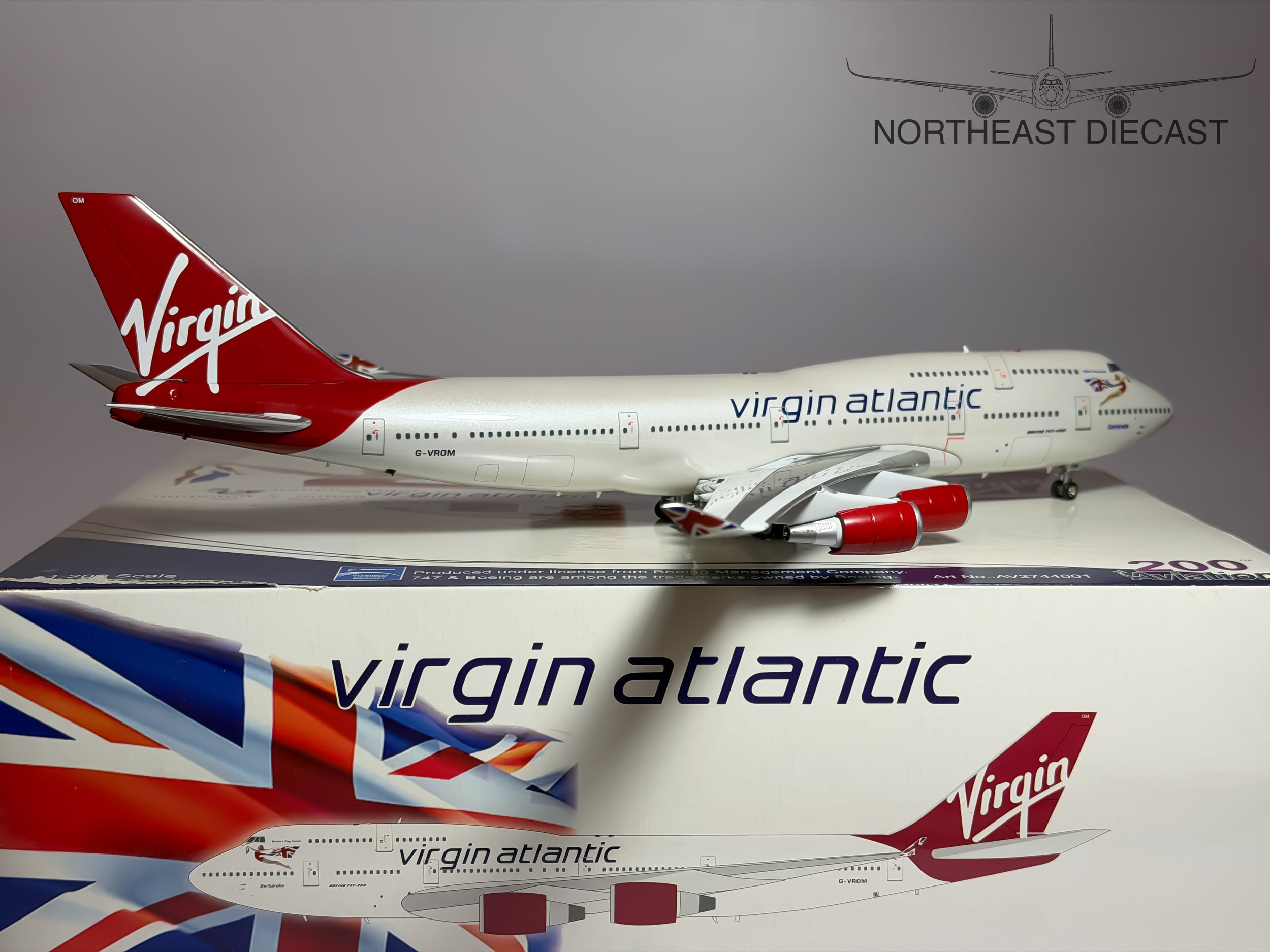 Virgin Atlantic Boeing 747-400 1:200 Aviation200 G-VROM (AV2744001)