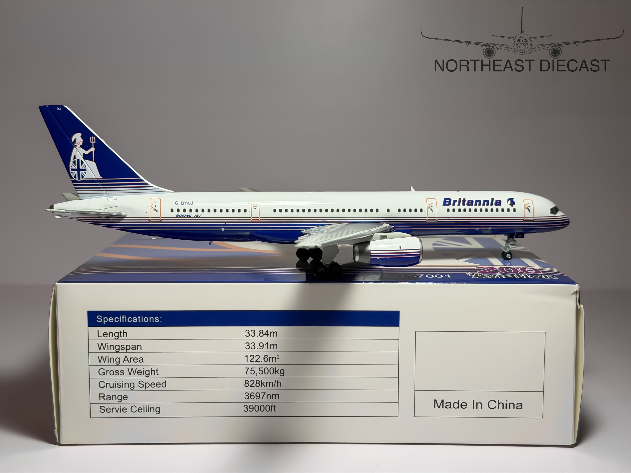Britannia Boeing 757-200 1:200 Aviation200 G-BYAJ (AV2757001)