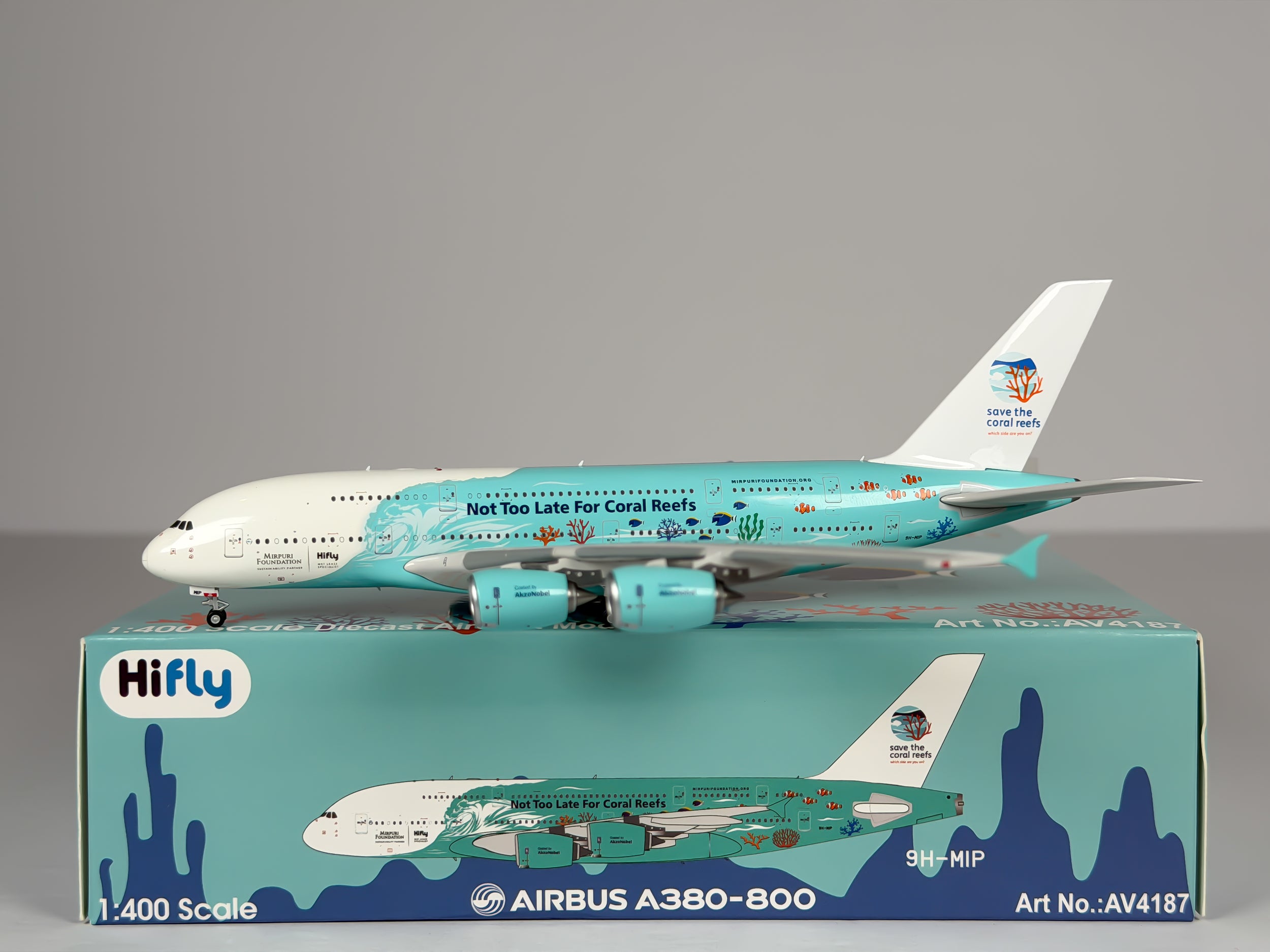 Hi Fly Malta Airbus A380-800 1:400 Aviation400 9H-MIP (AV4187)