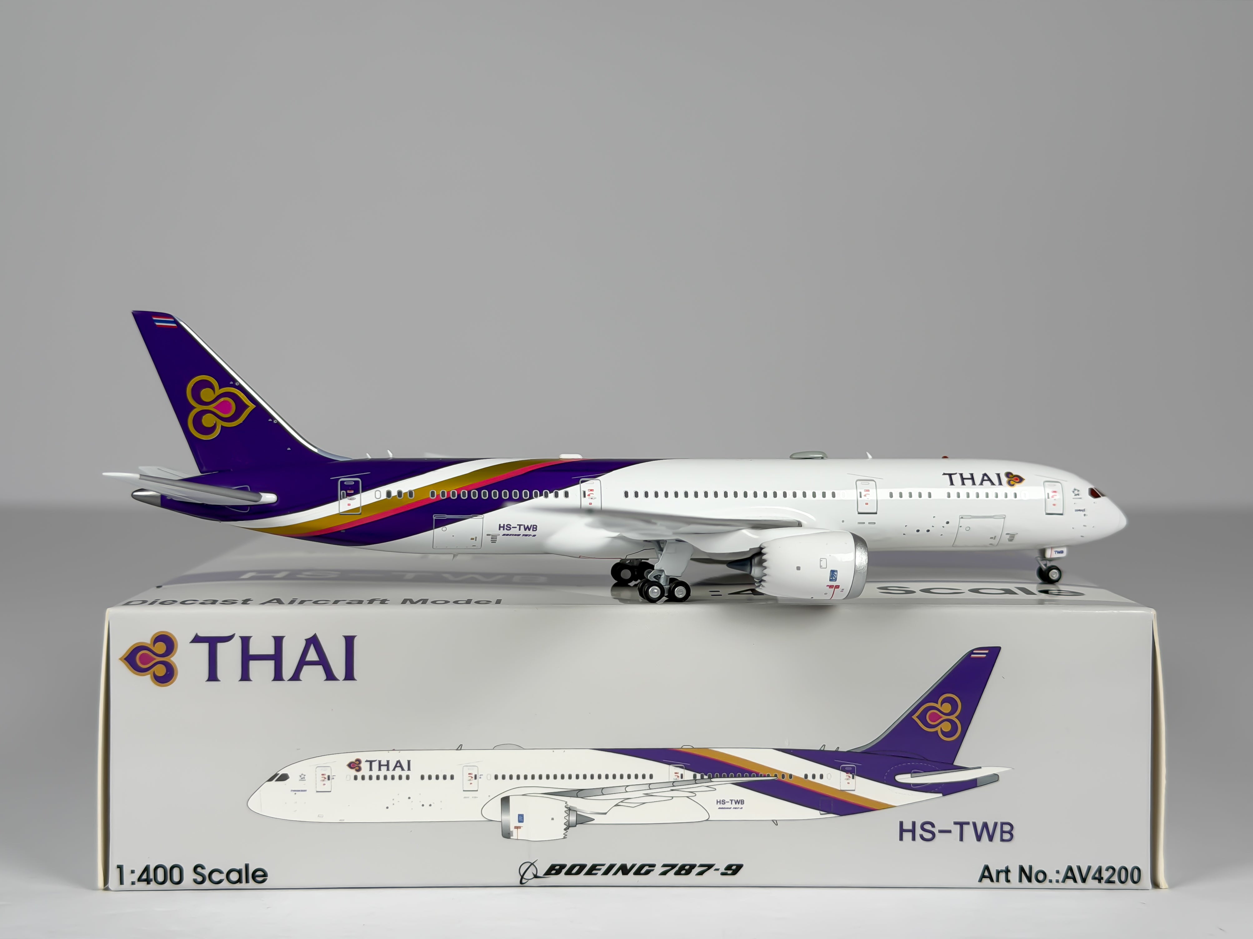 Thai Airways Boeing 787-9 1:400 Aviation400 HS-TWB (AV4200)