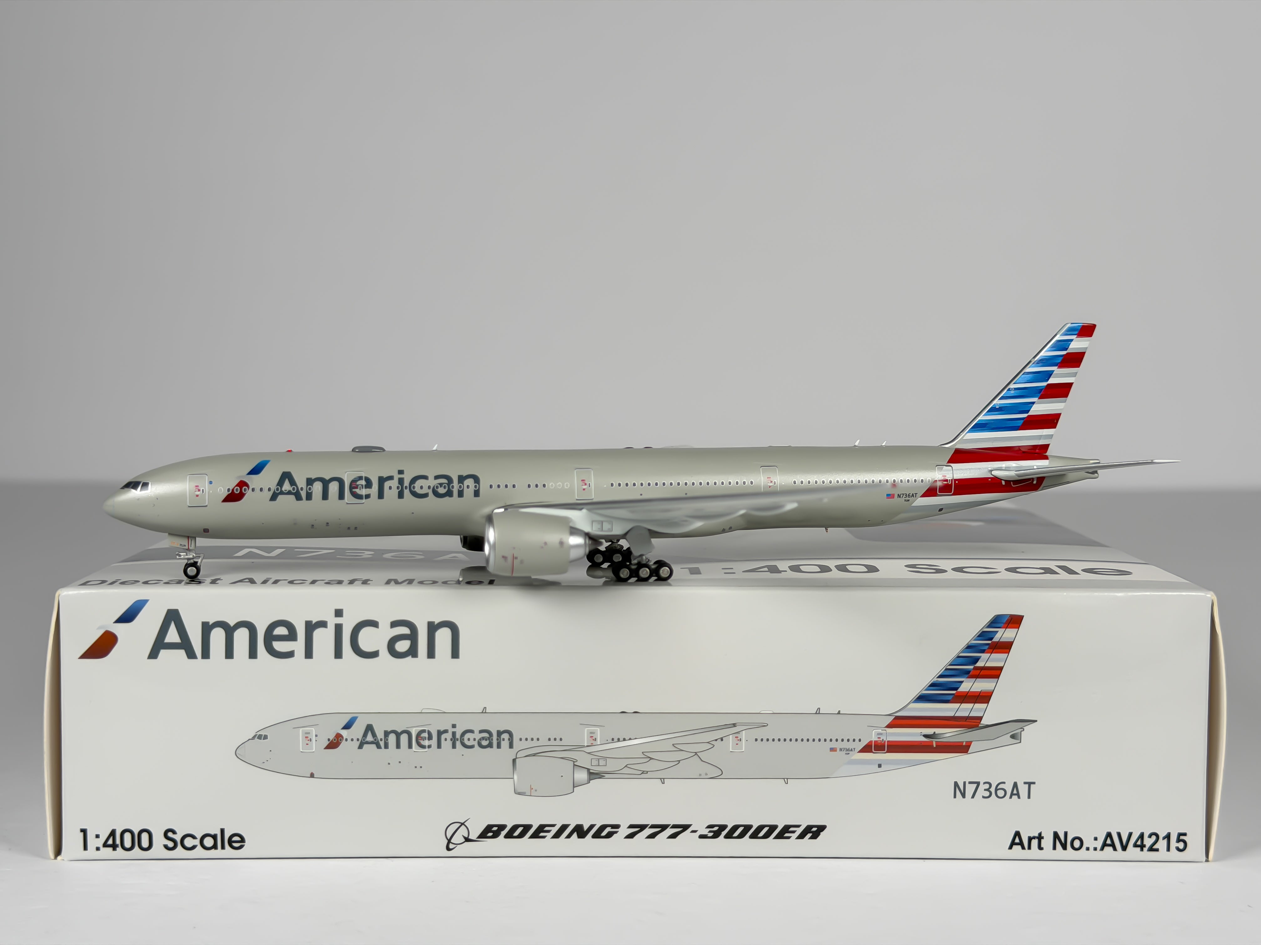 American Airlines Boeing 777-300ER 1:400 Aviation400 N736AT (AV4215)