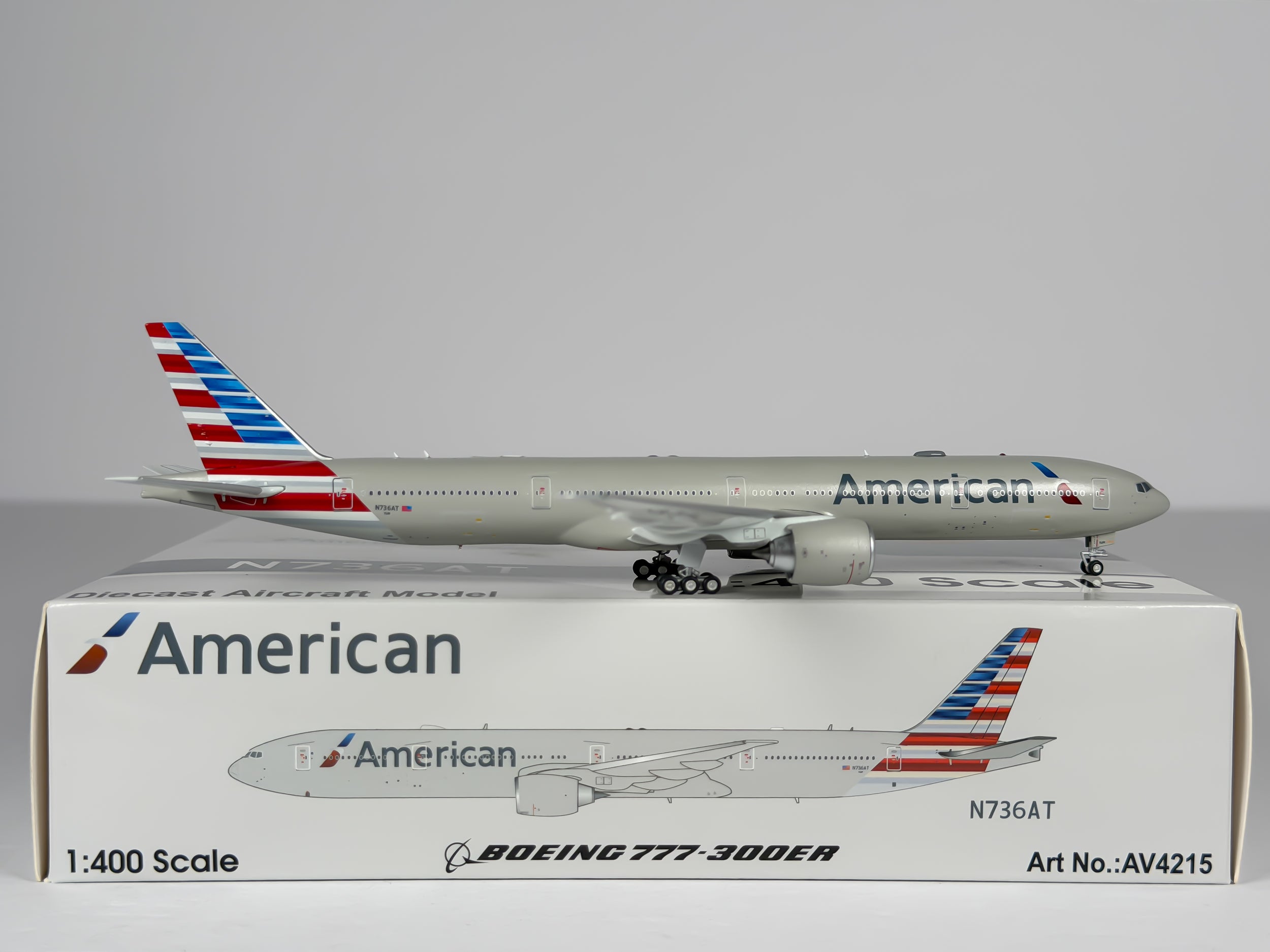 American Airlines Boeing 777-300ER 1:400 Aviation400 N736AT (AV4215)