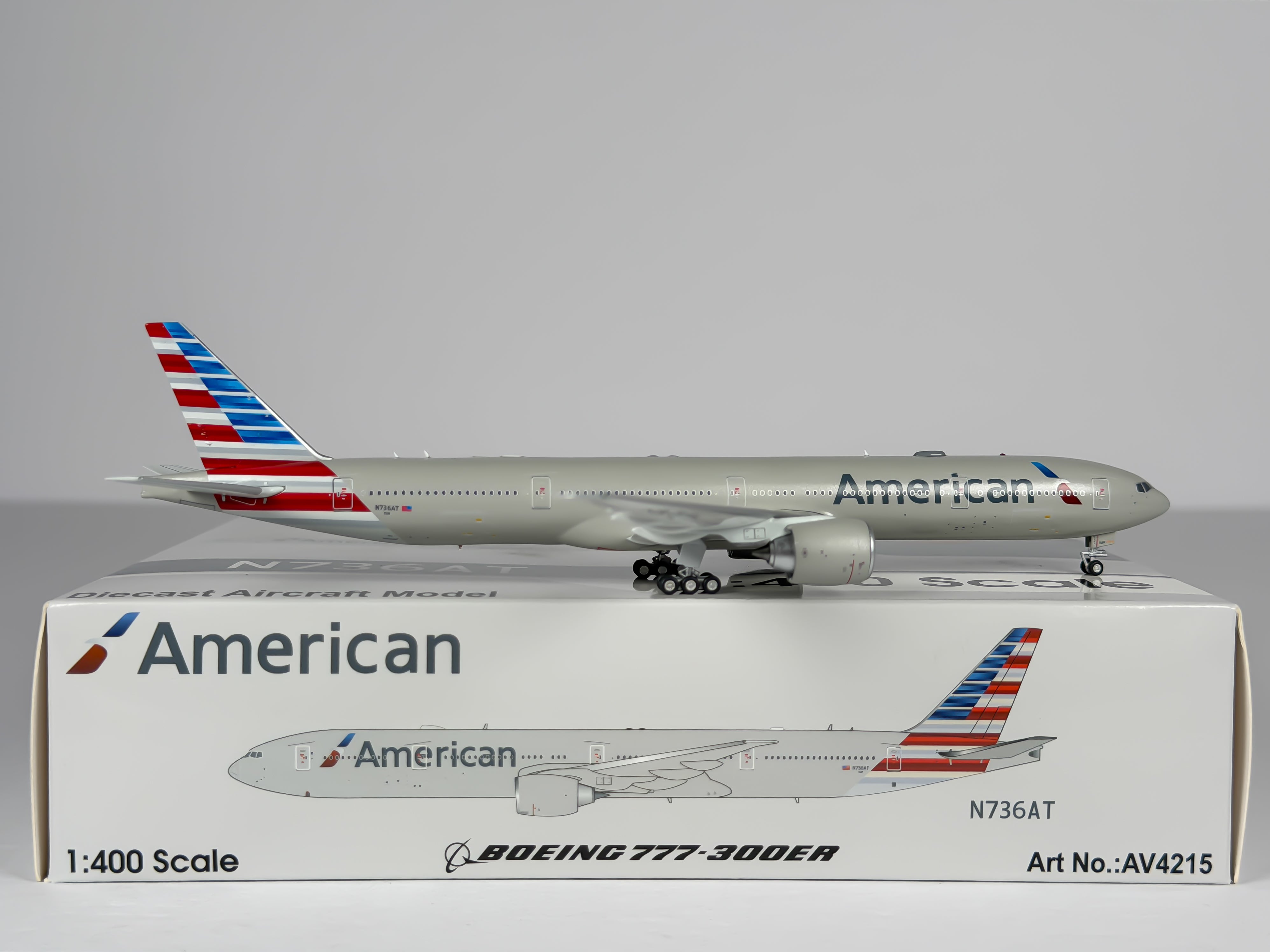 American Airlines Boeing 777-300ER 1:400 Aviation400 N736AT (AV4215)