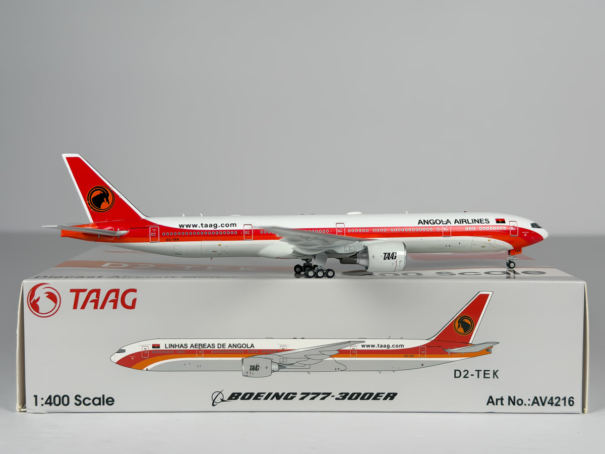 TAAG Angola Airlines Boeing 777-300ER 1:400 Aviation400 D2-TEK (AV4216)