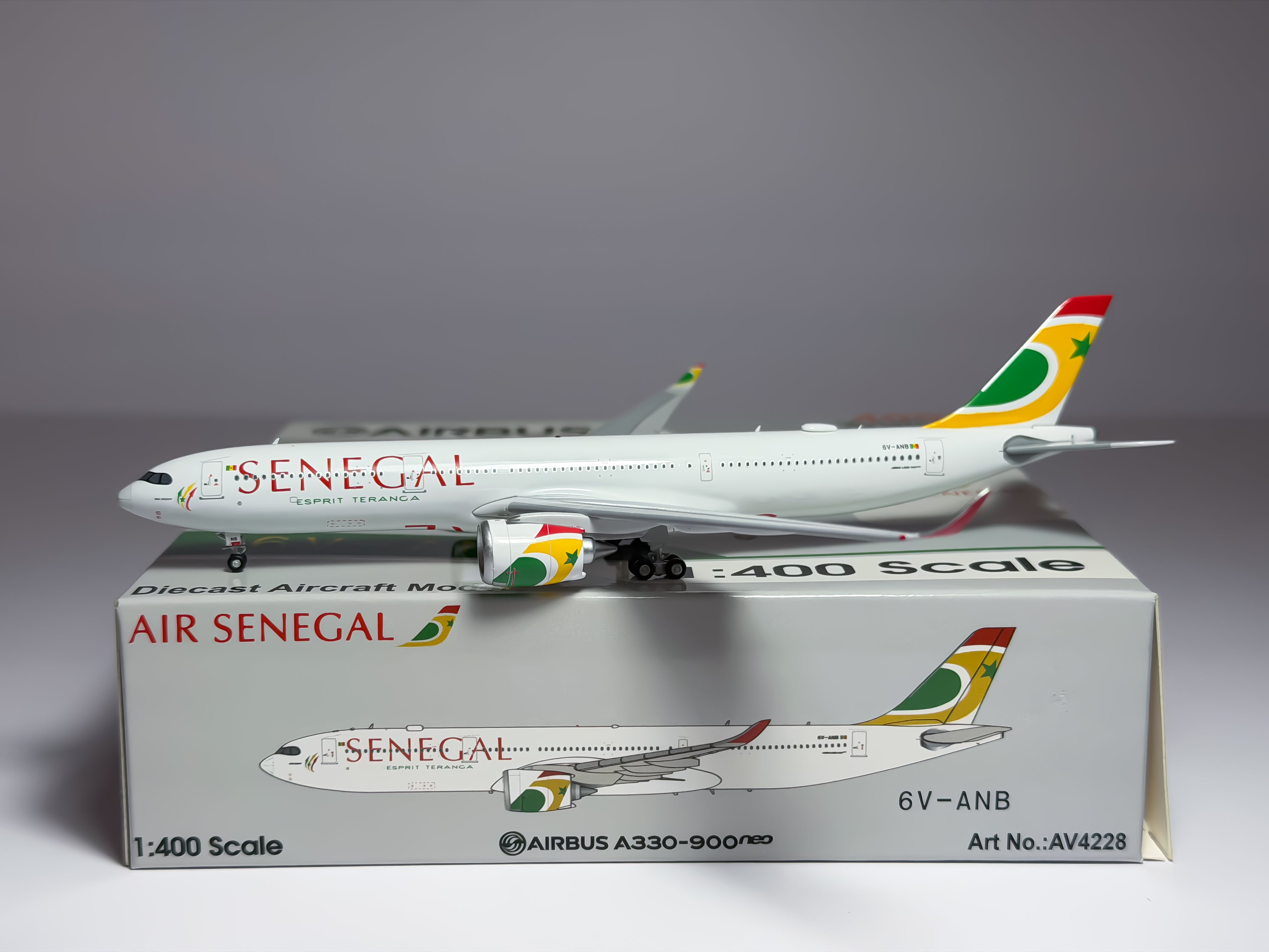 Air Senegal Airbus A330-900neo 1:400 Aviation400 6V-ANB (AV4228)