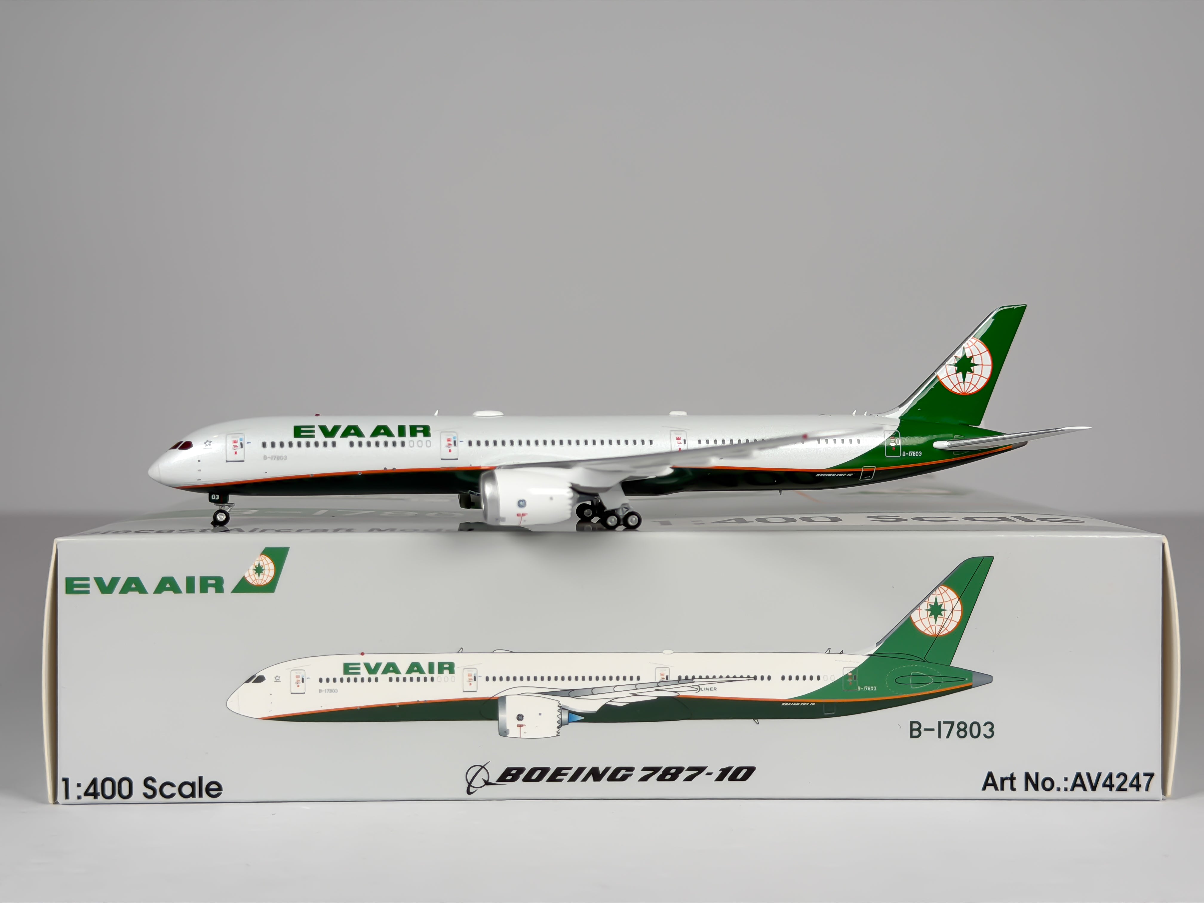 Eva Air Boeing 787-10 1:400 Aviation400 B-17803 (AV4247)