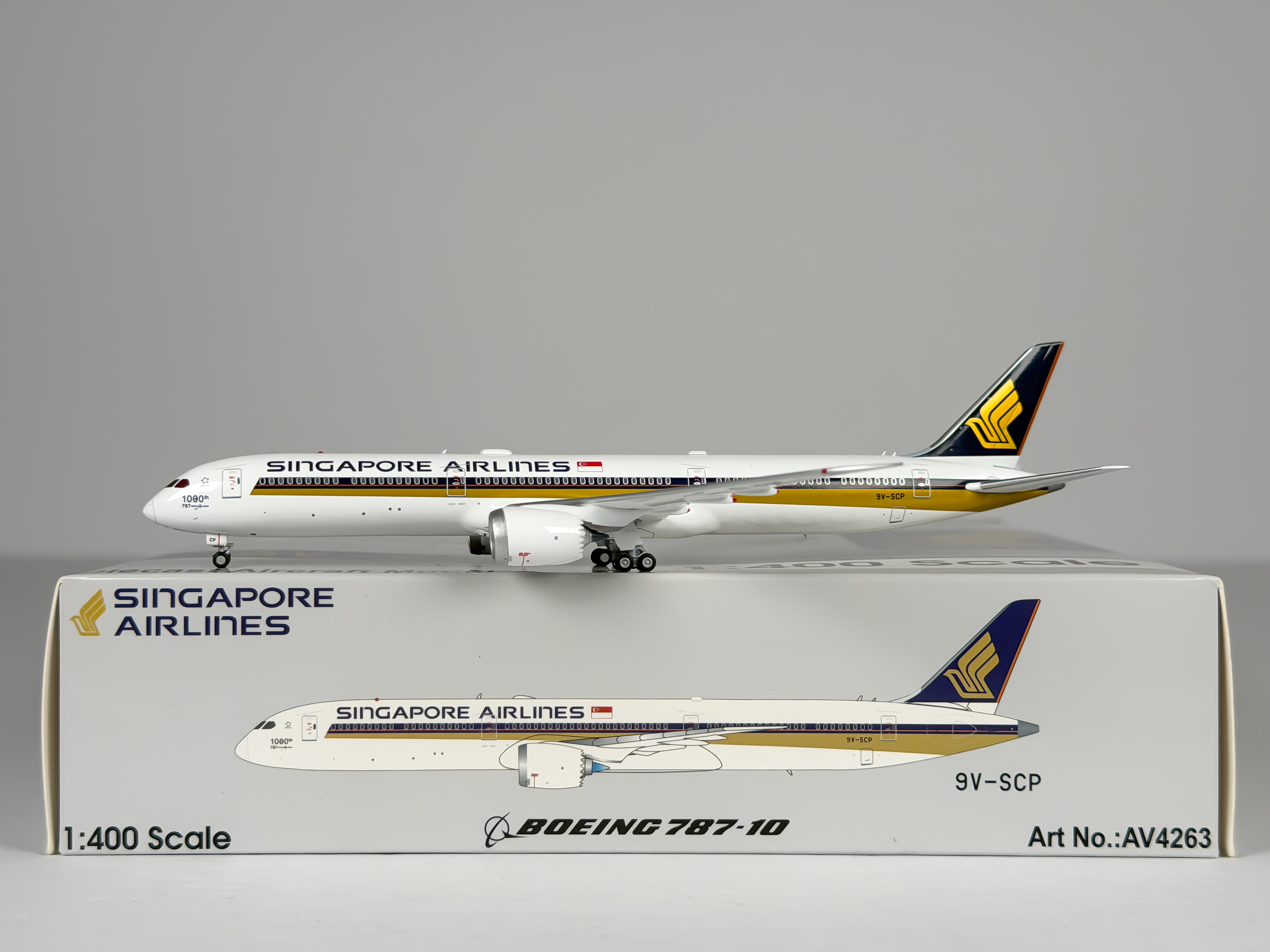 Singapore Airlines Boeing 787-10 1:400 Aviation400 9V-SCP (AV4263)
