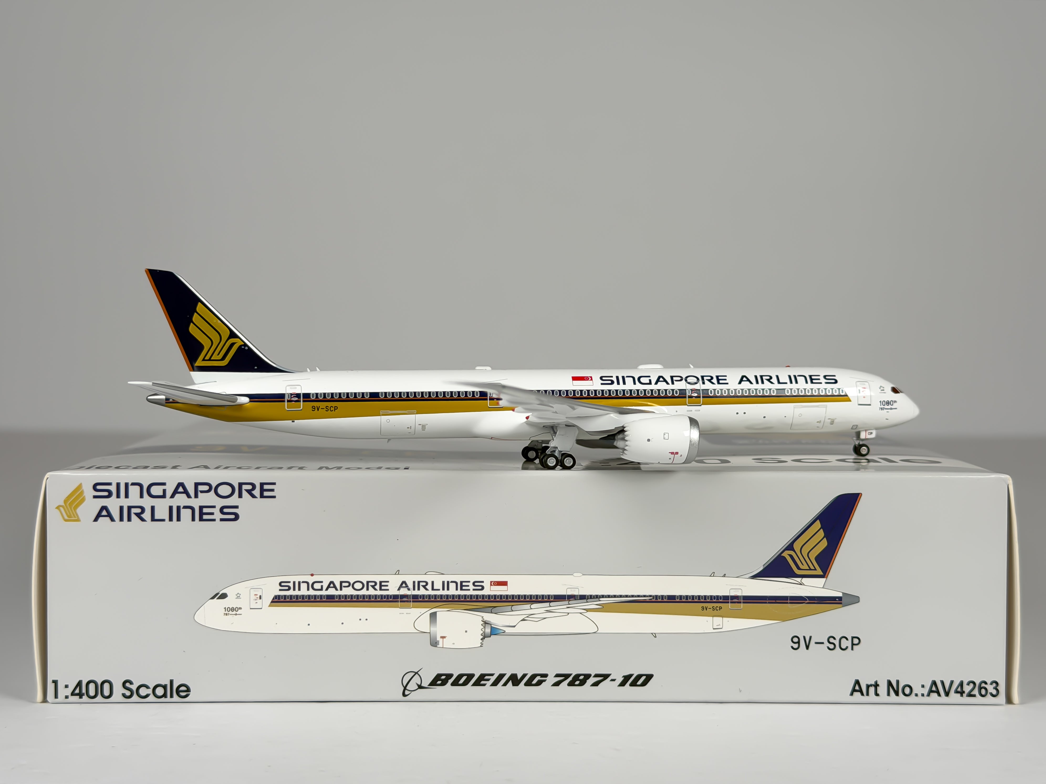 Singapore Airlines Boeing 787-10 1:400 Aviation400 9V-SCP (AV4263)