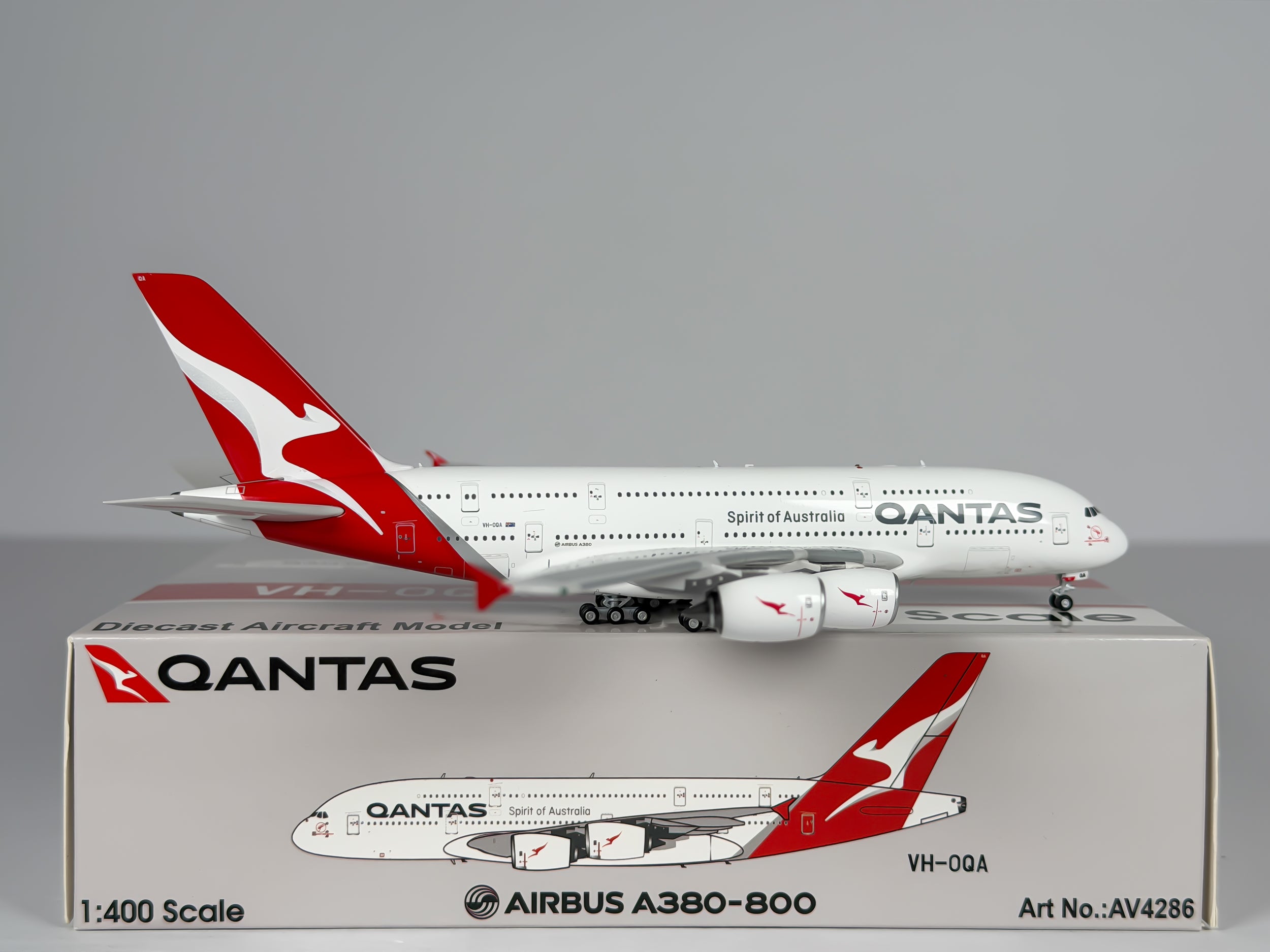 Qantas Airways Airbus A380-800 1:400 Aviation400 VH-OQA (AV4286)