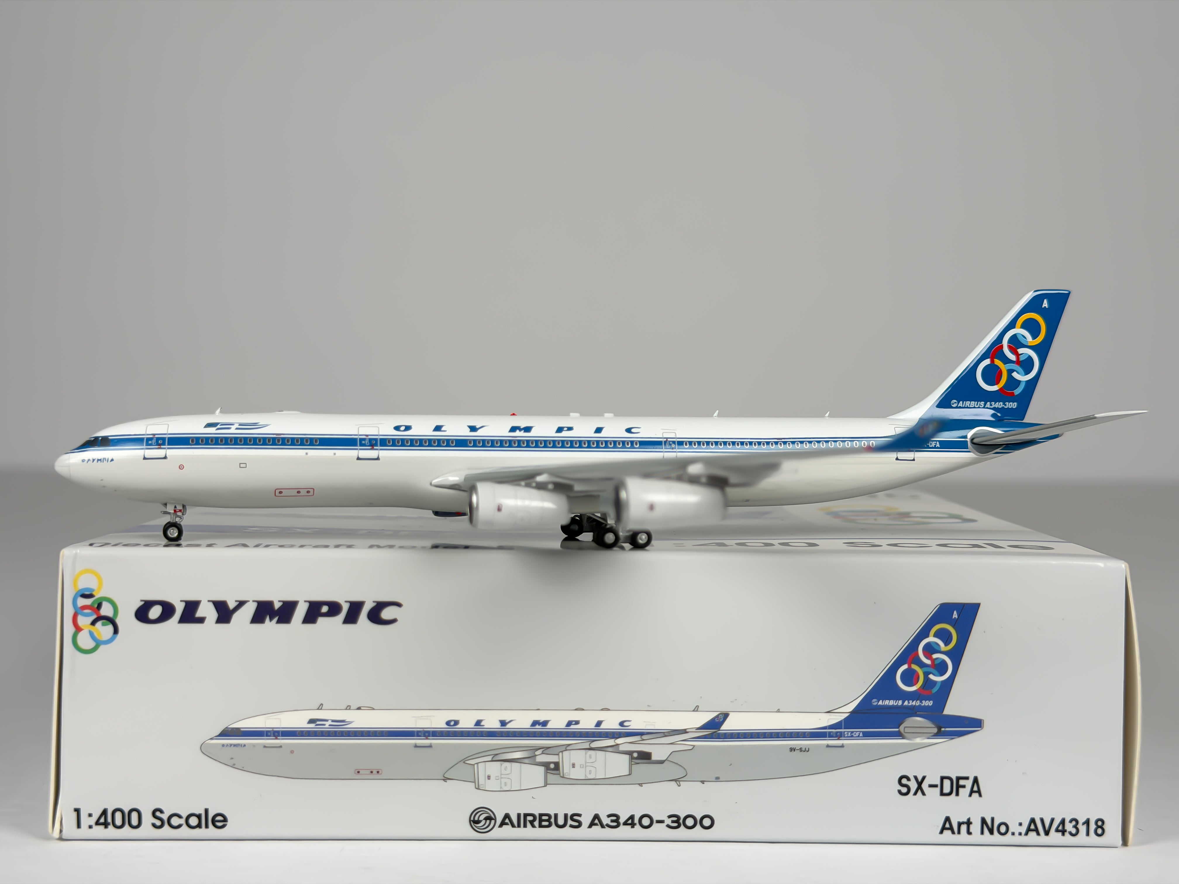 Olympic Airways Airbus A340-300 1:400 Aviation400 SX-DFA (AV4318)