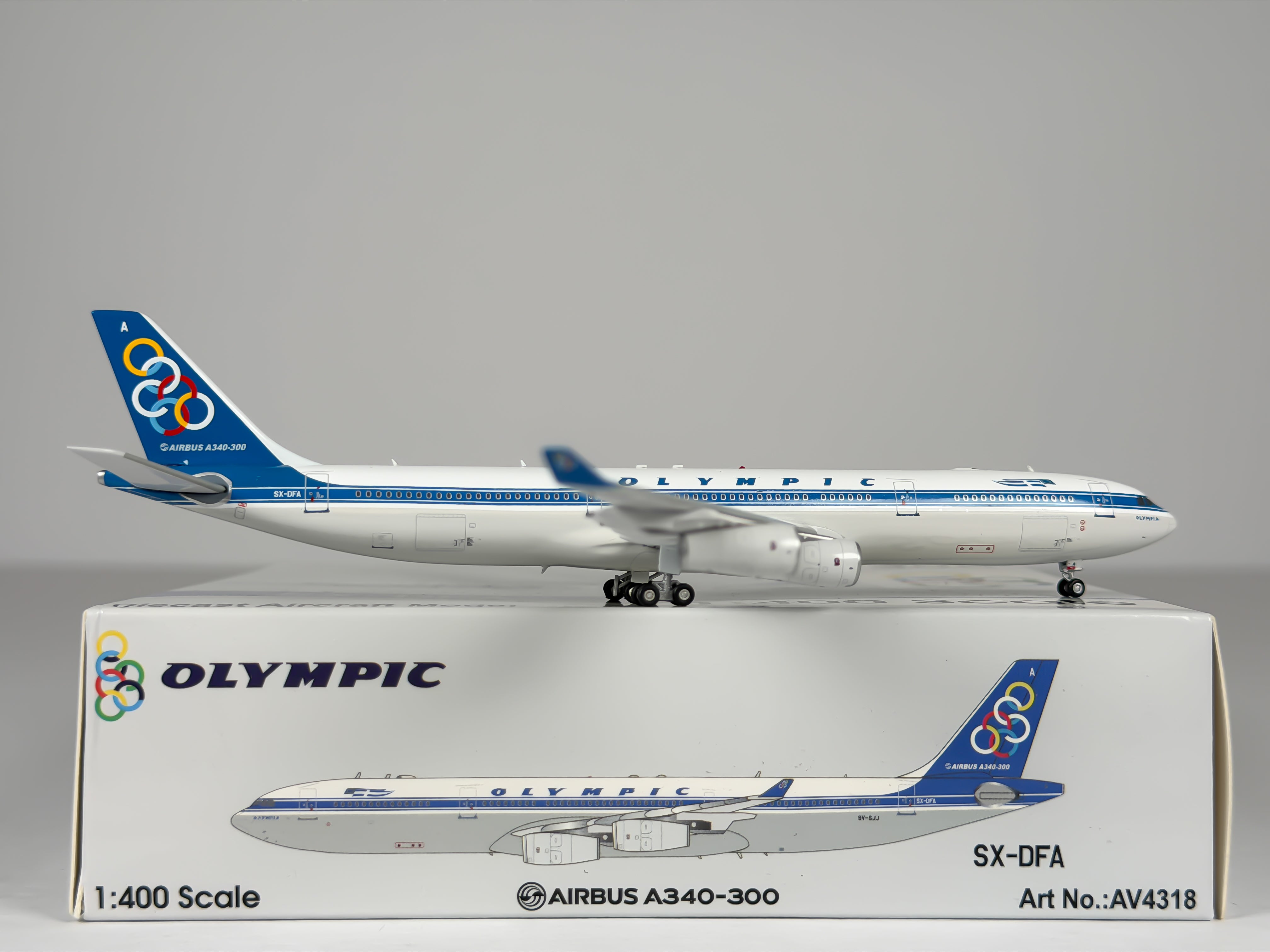 Olympic Airways Airbus A340-300 1:400 Aviation400 SX-DFA (AV4318)