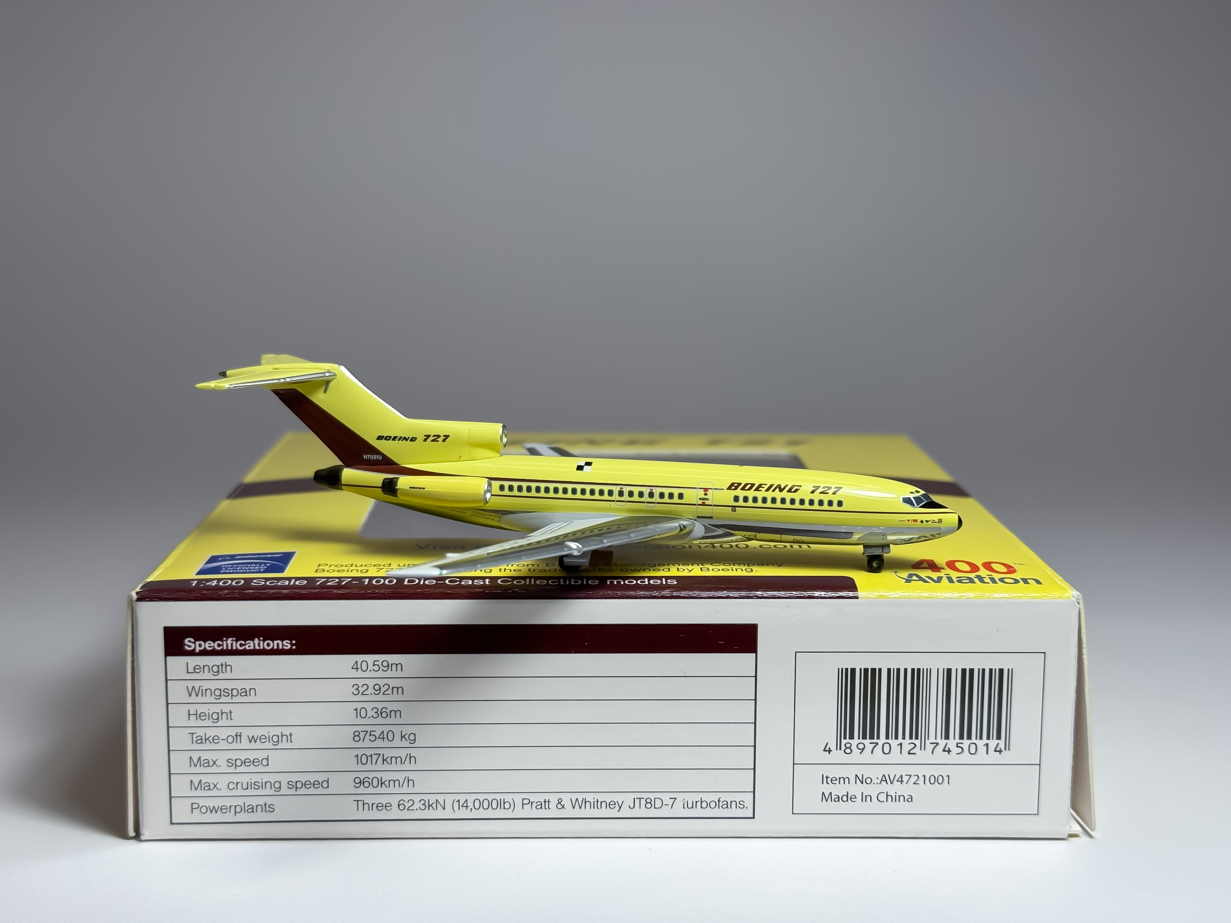 Boeing House Boeing 727-100 1:400 Aviation400 N7001U (AV4721001)