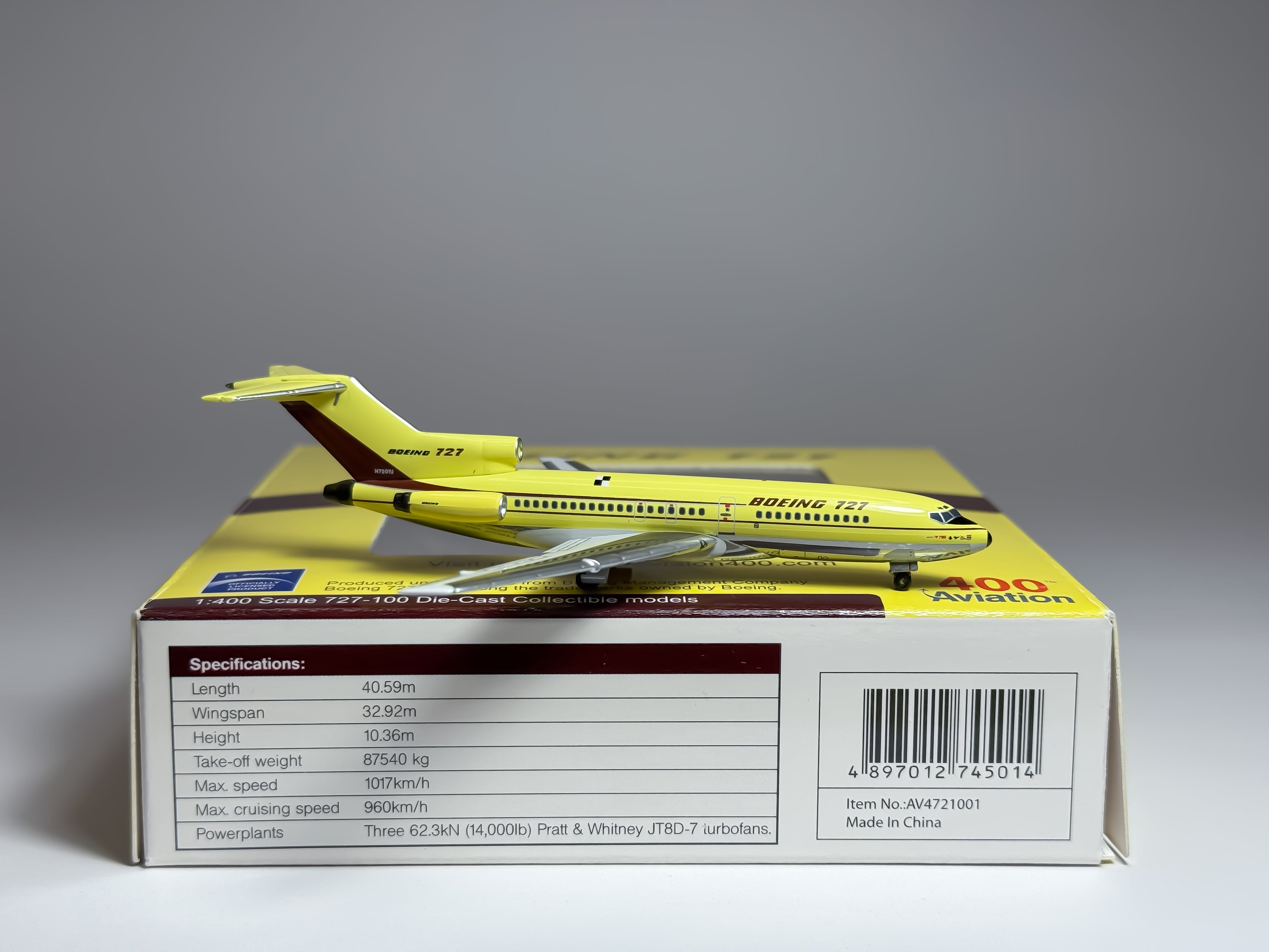 Boeing House Boeing 727-100 1:400 Aviation400 N7001U (AV4721001)
