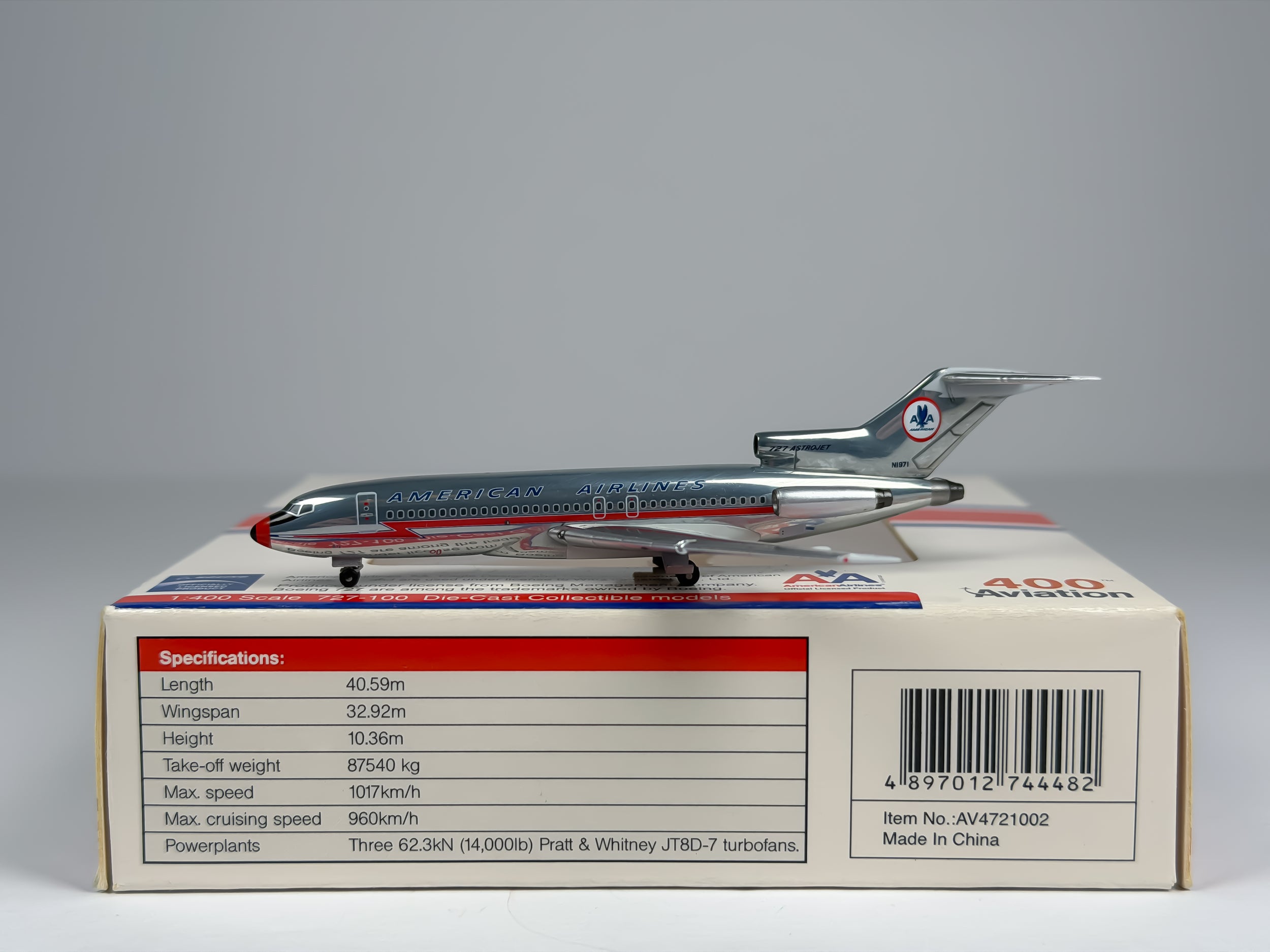 American Airlines Boeing 727-100 1:400 Aviation400 N1971 (AV4721002)