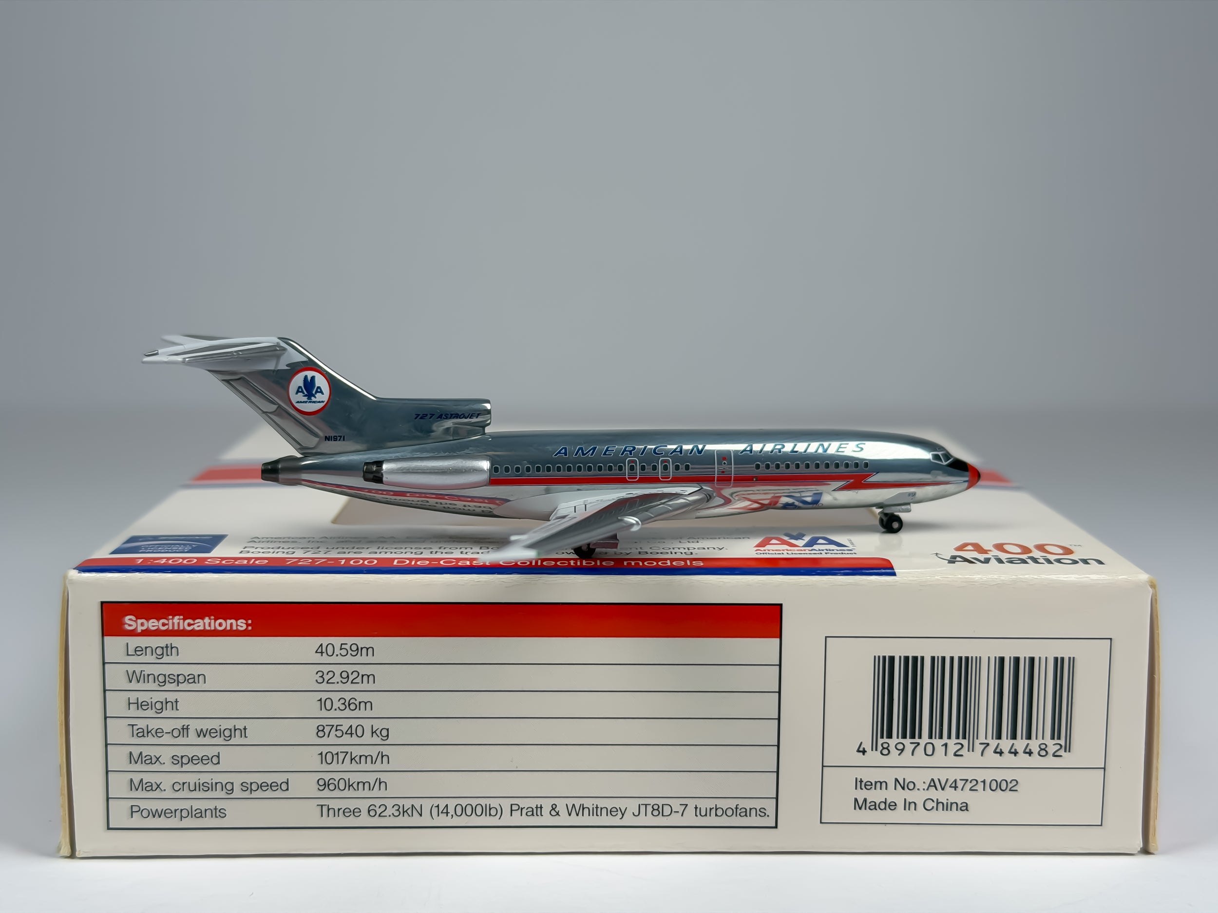 American Airlines Boeing 727-100 1:400 Aviation400 N1971 (AV4721002)
