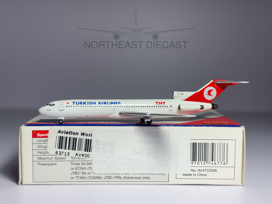 Turkish Airlines Boeing 727-200 1:400 Aviation400 TC-JCK (AV4722006)