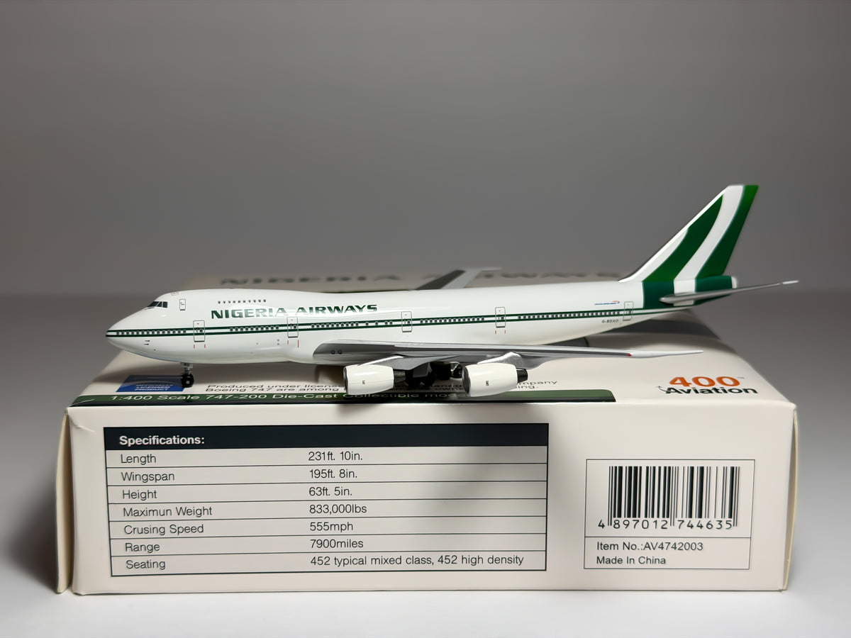 Nigeria Airways Boeing 747-200 1:400 Aviation400 G-BDXO (AV4742003)