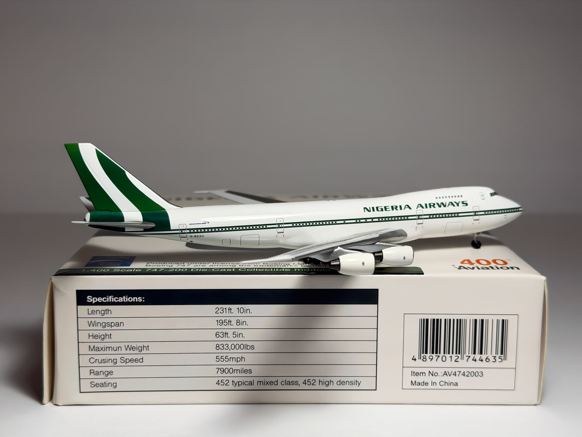 Nigeria Airways Boeing 747-200 1:400 Aviation400 G-BDXO (AV4742003)
