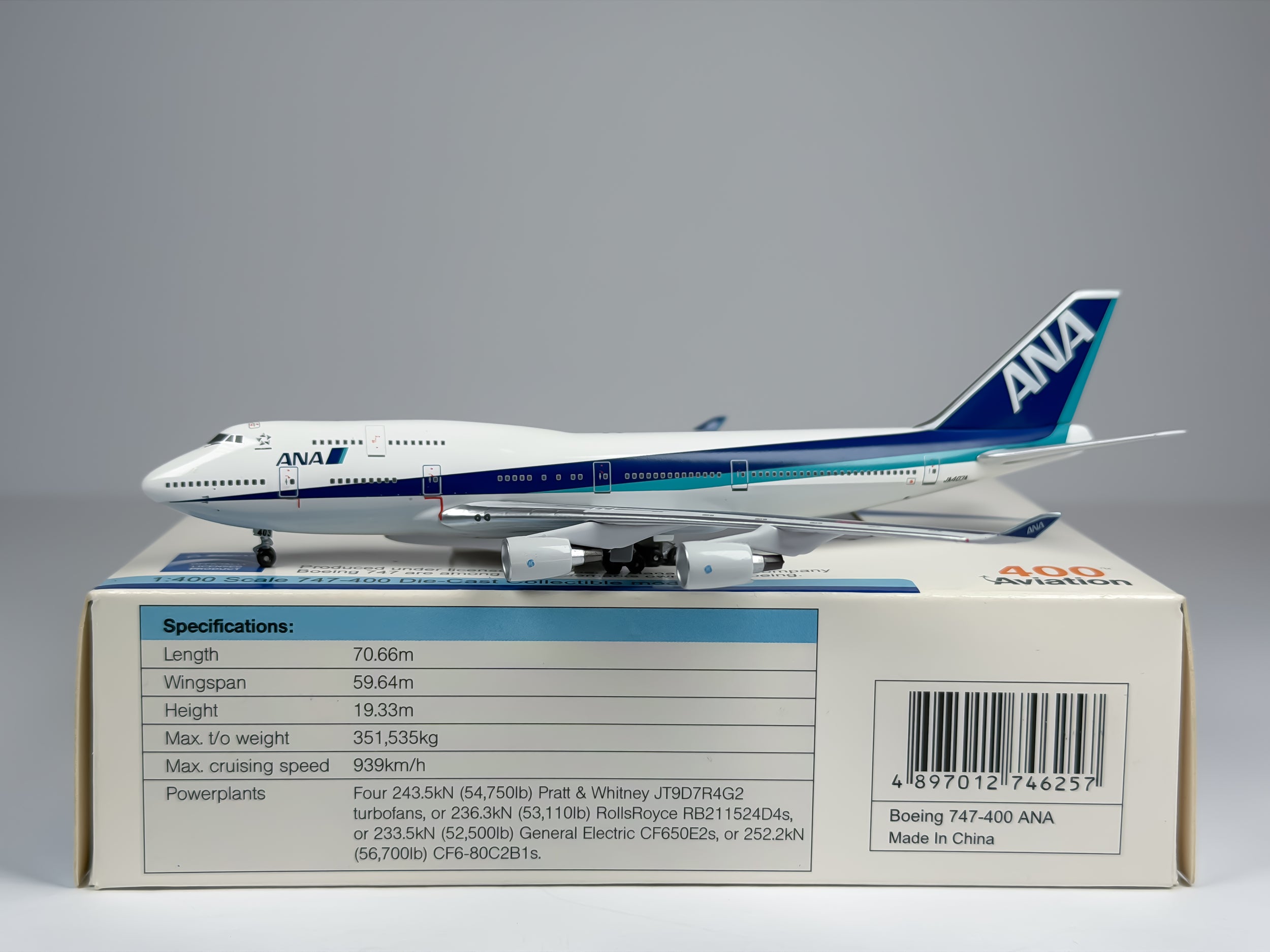 All Nippon Airways (ANA) Boeing 747-400 1:400 Aviation400 JA403A (AV4744008)