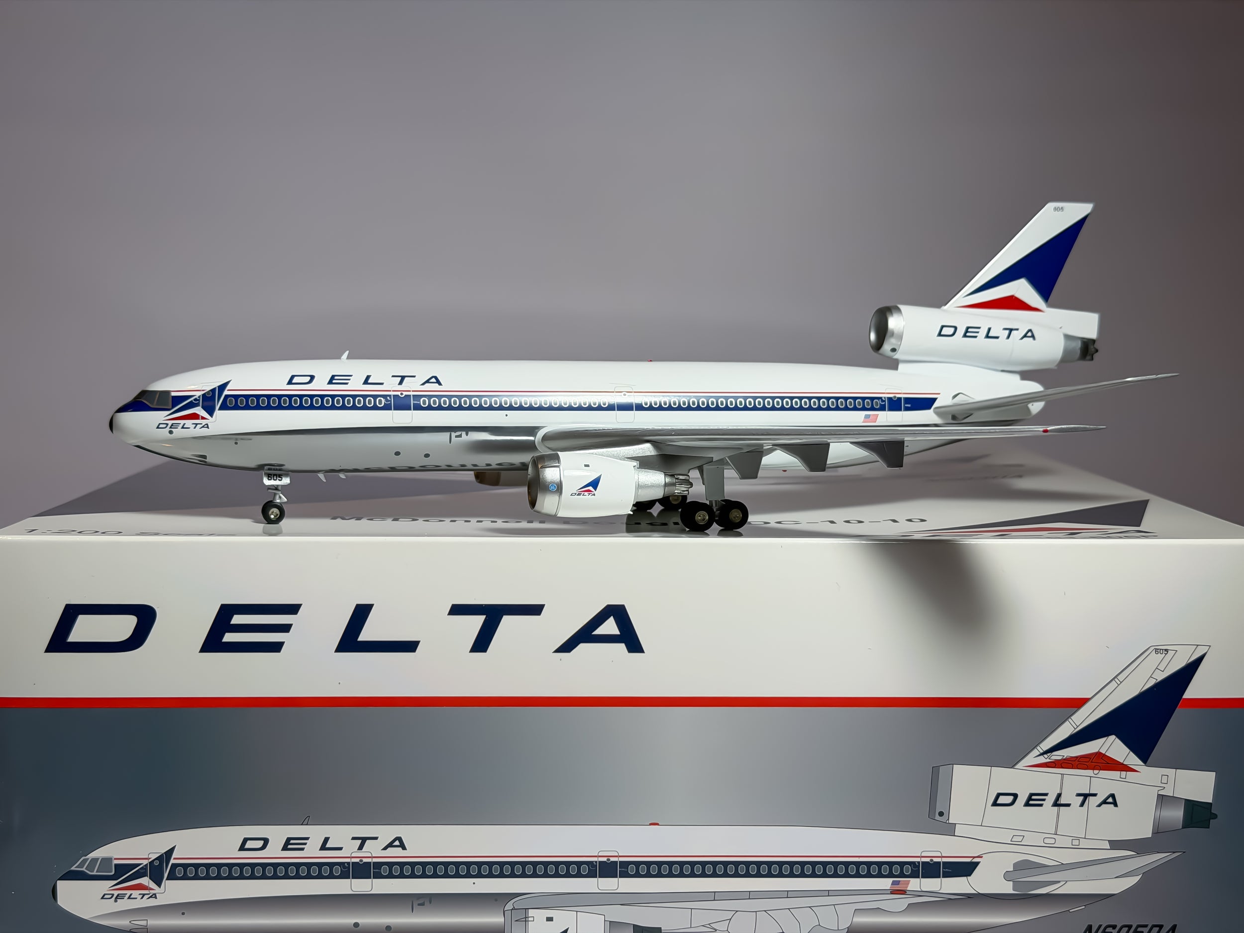 Delta Air Lines McDonnell Douglas DC-10-10 1:200 Inflight200 N605DA (B-101-605P)