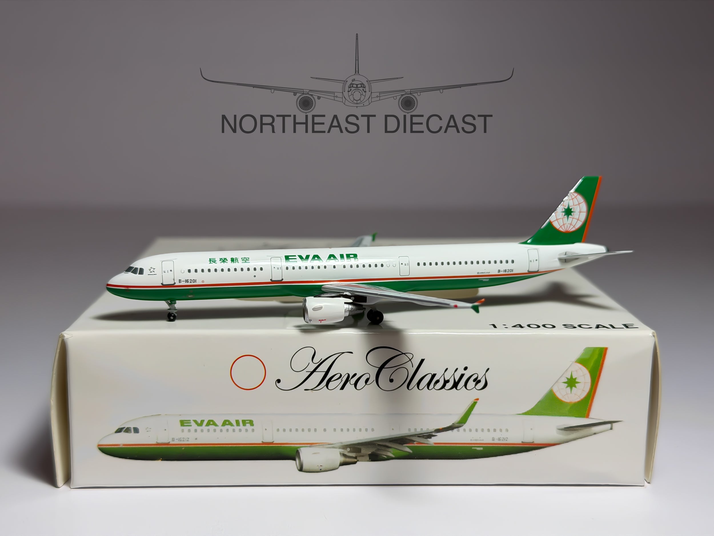 EVA Air Airbus A321 1:400 Aeroclassics B-16201 (ACEVA0416)