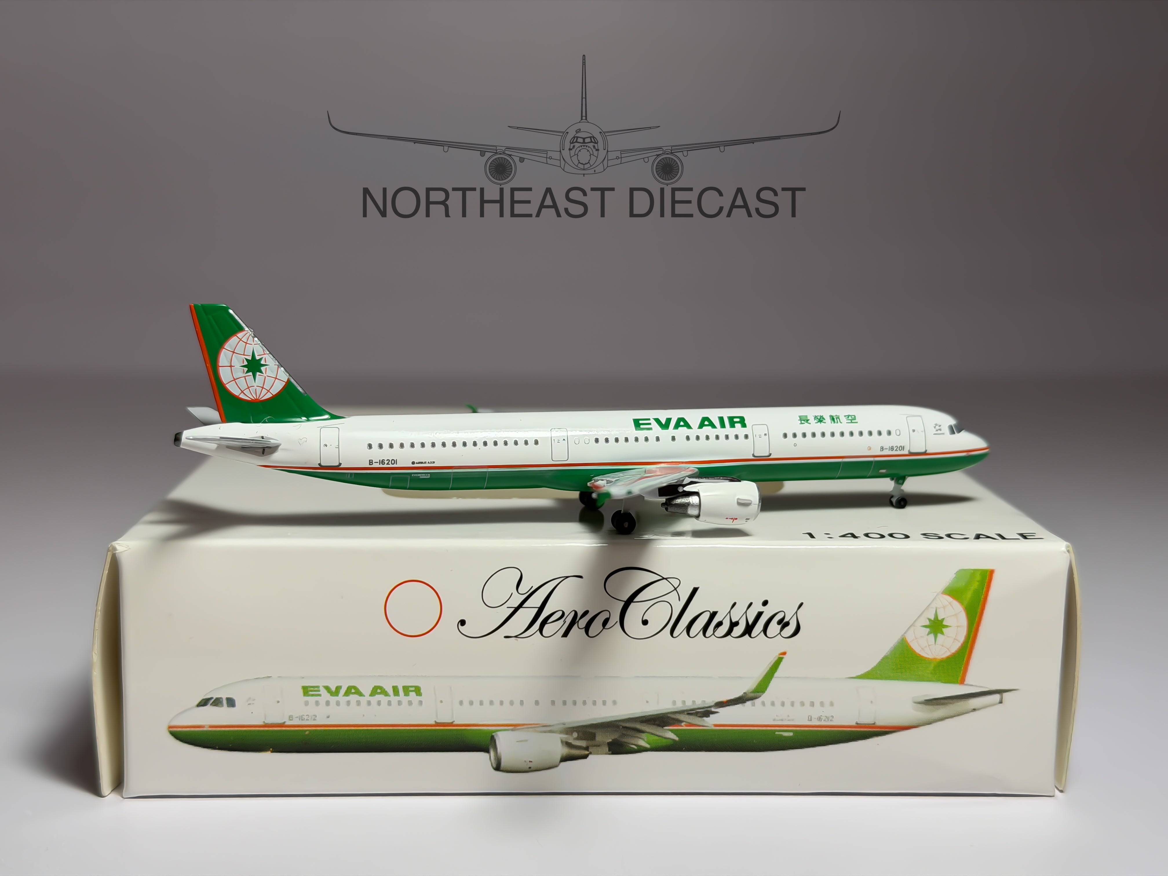 EVA Air Airbus A321 1:400 Aeroclassics B-16201 (ACEVA0416)
