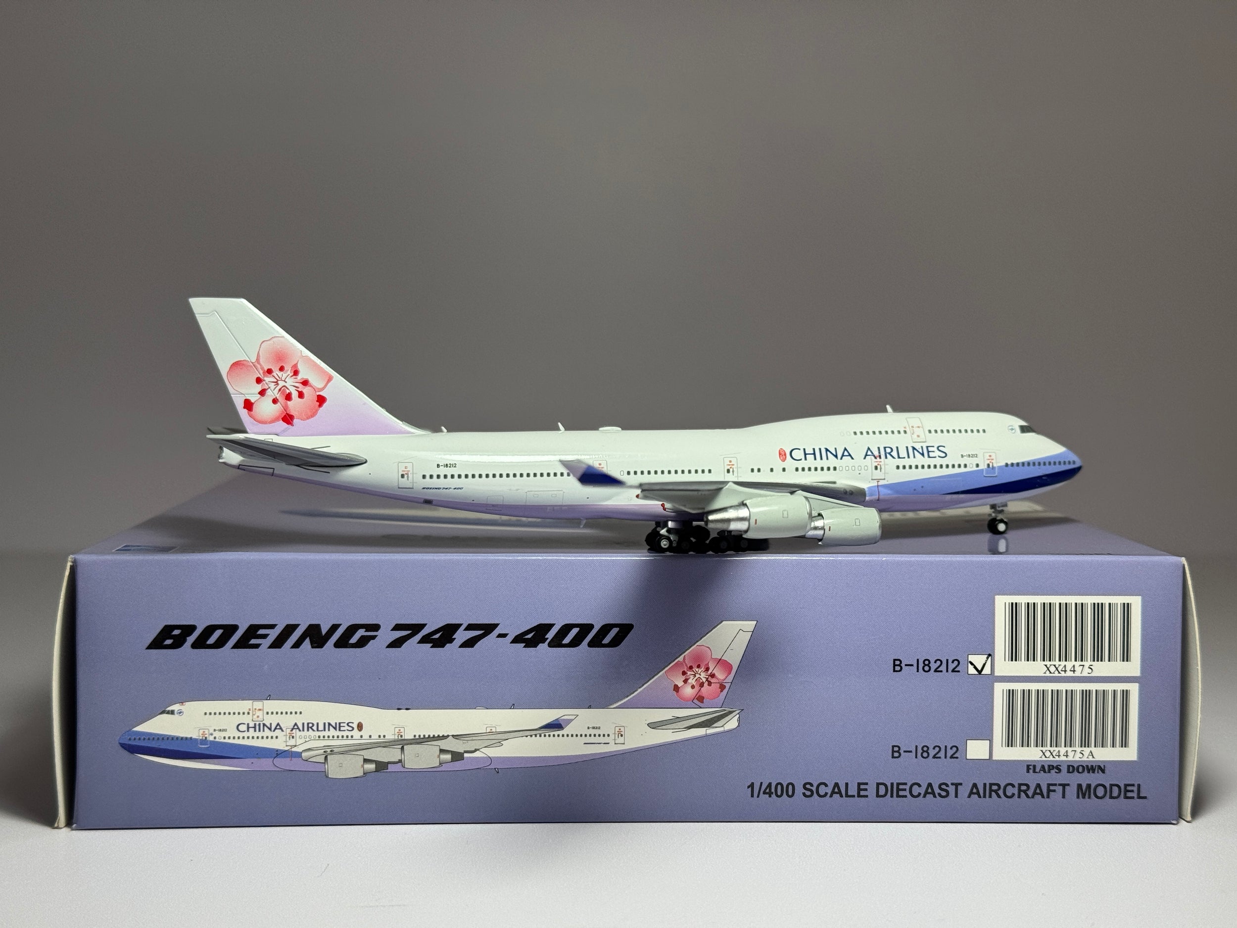 JC Wings 1:400 China Airlines Boeing 747-400 B-18212 XX4475