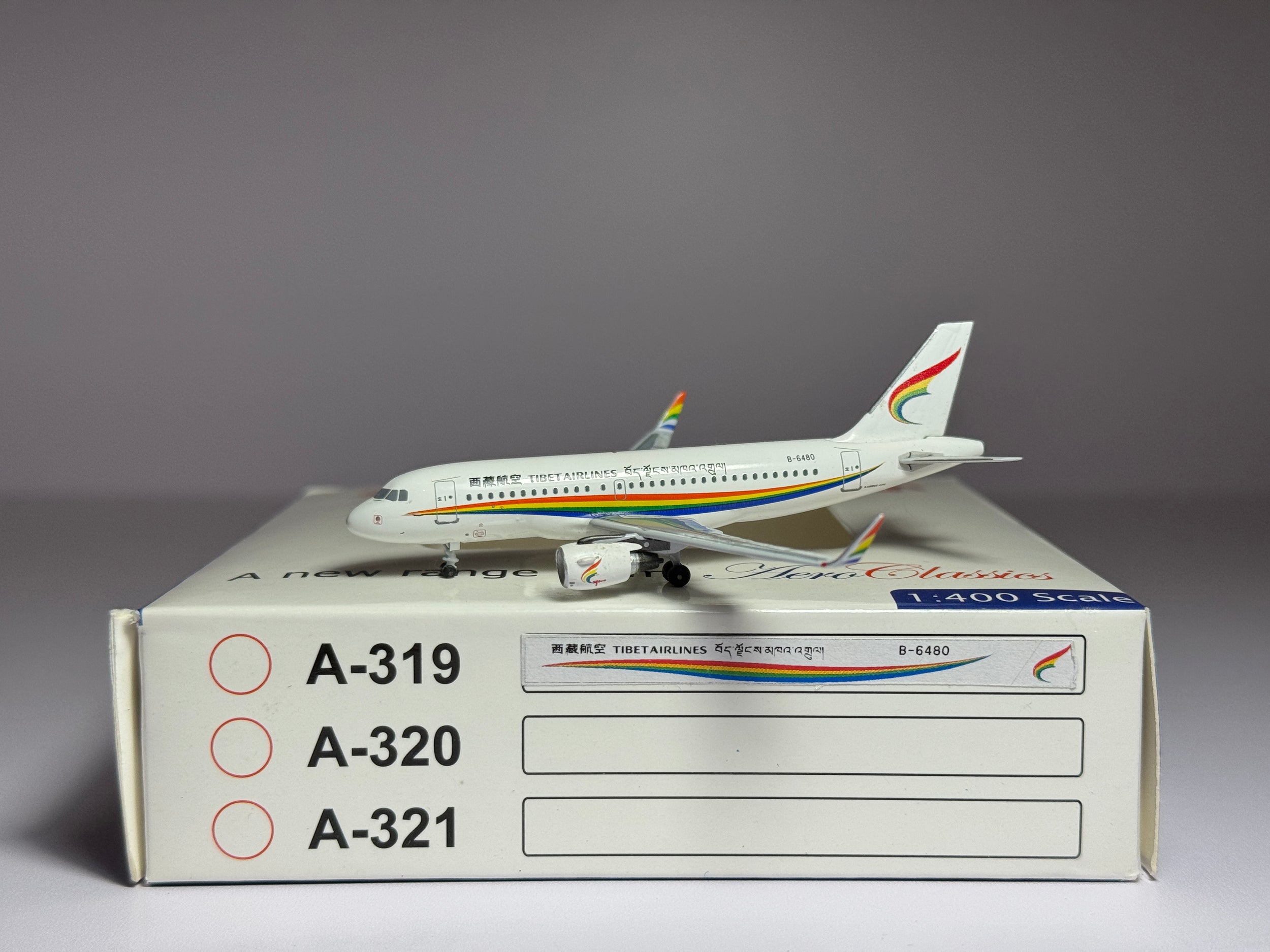 Aeroclassics 1:400 Tibet Airlines Airbus A319-214 B-6480 ACB6480