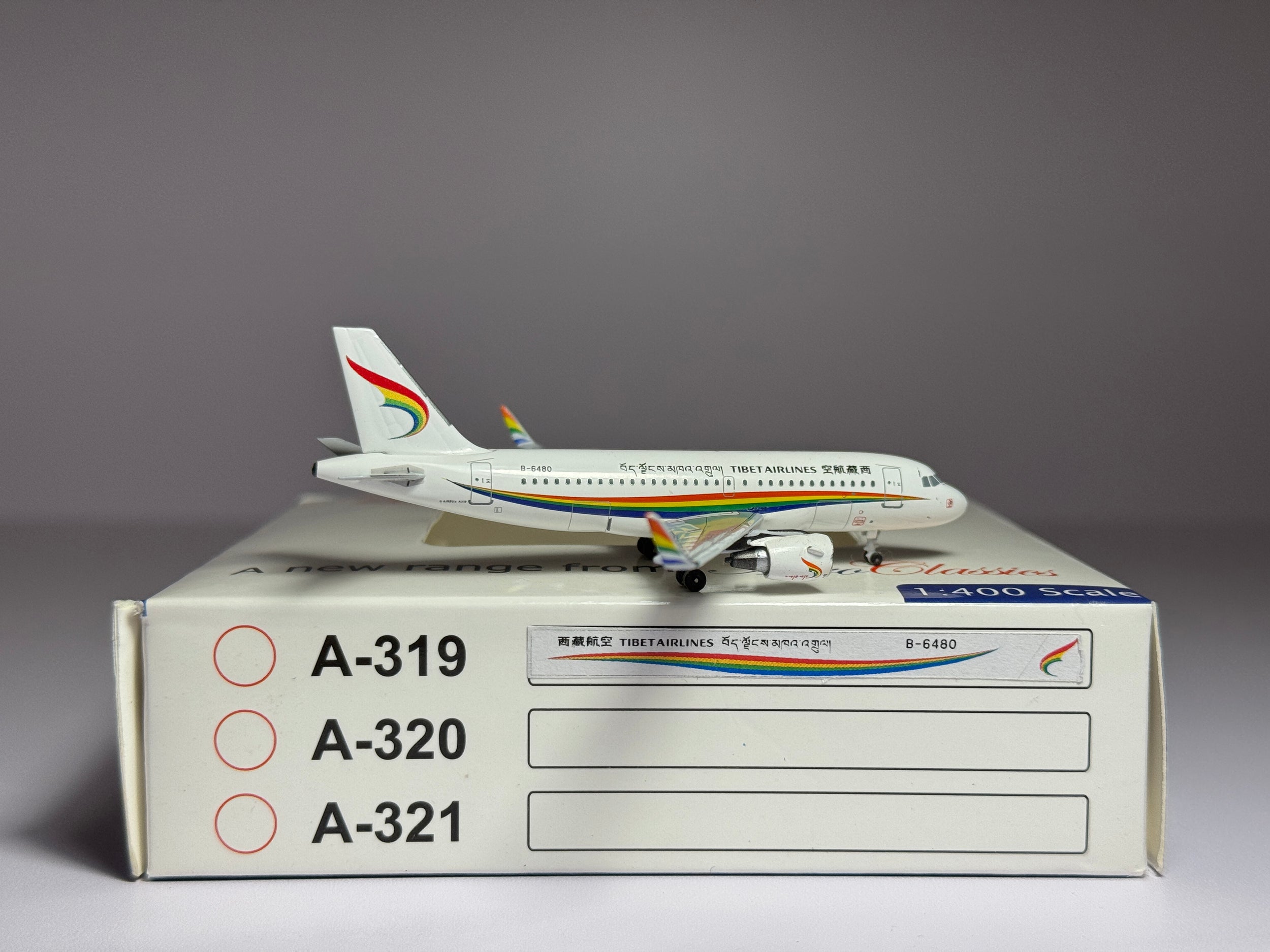 Aeroclassics 1:400 Tibet Airlines Airbus A319-214 B-6480 ACB6480