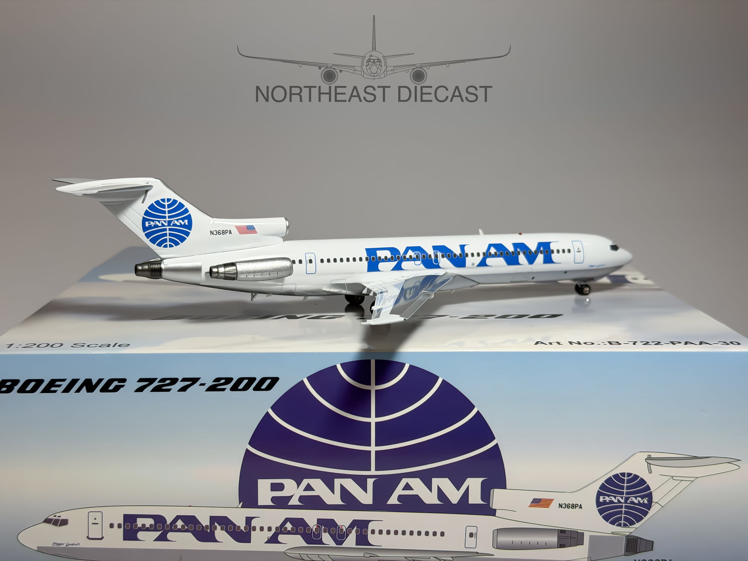 Pan American Boeing 727-200 1:200 Inflight200 N368PA (B-722-PAA-30)