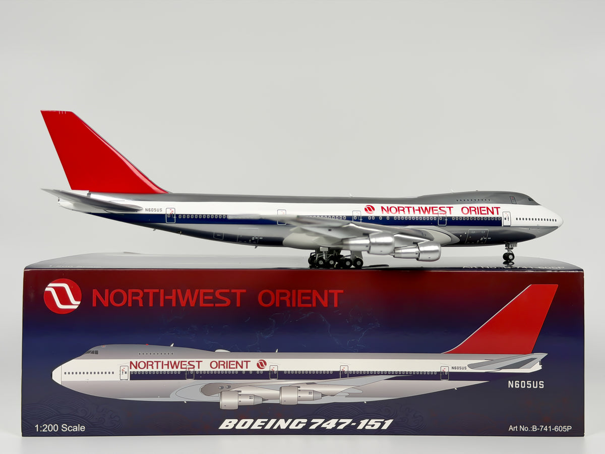 Northwest Orient Boeing 747-100 1:200 InFlight200 N605US (B-741-605P)