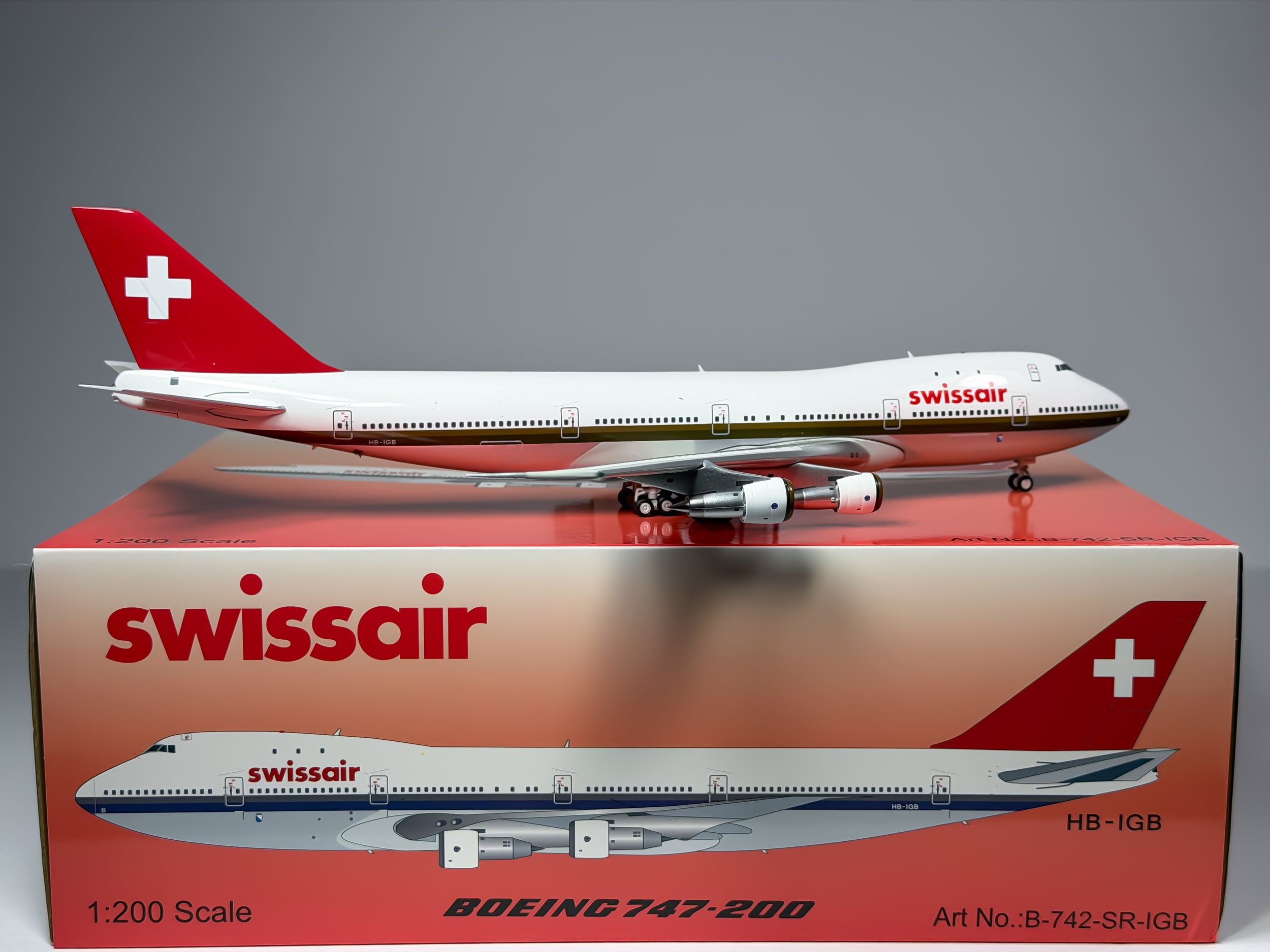 Swissair Boeing 747-200 1:200 Inflight200 HB-IGB (B-742-SR-IGB)