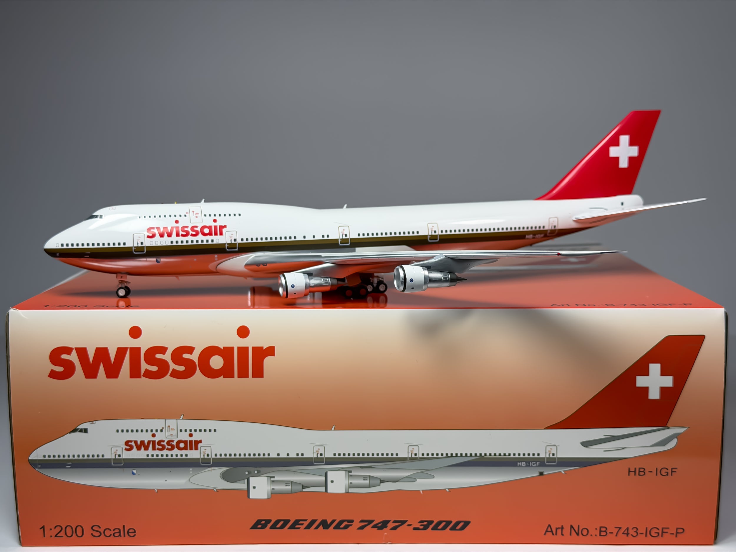 Swissair Boeing 747-300 1:200 Inflight200 HB-IGF (B-743-IGF-P)