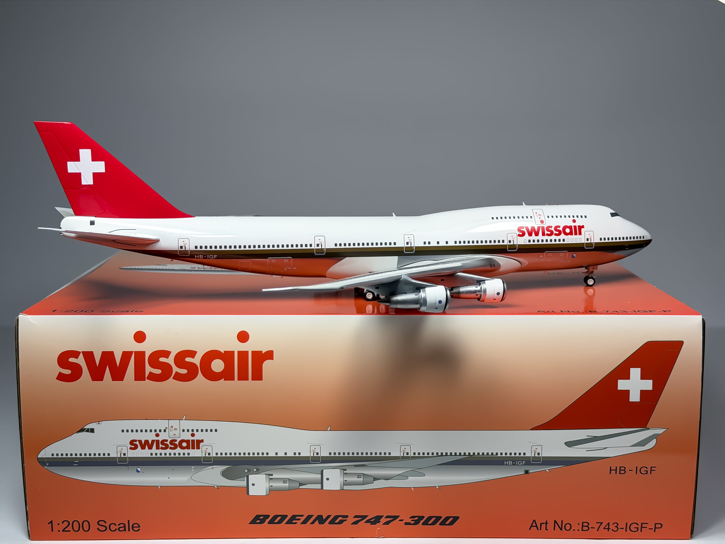 Swissair Boeing 747-300 1:200 Inflight200 HB-IGF (B-743-IGF-P)