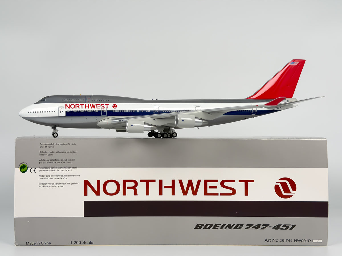 Northwest Airlines Boeing 747-400 1:200 InFlight200 N662US (B-744-NW001P)
